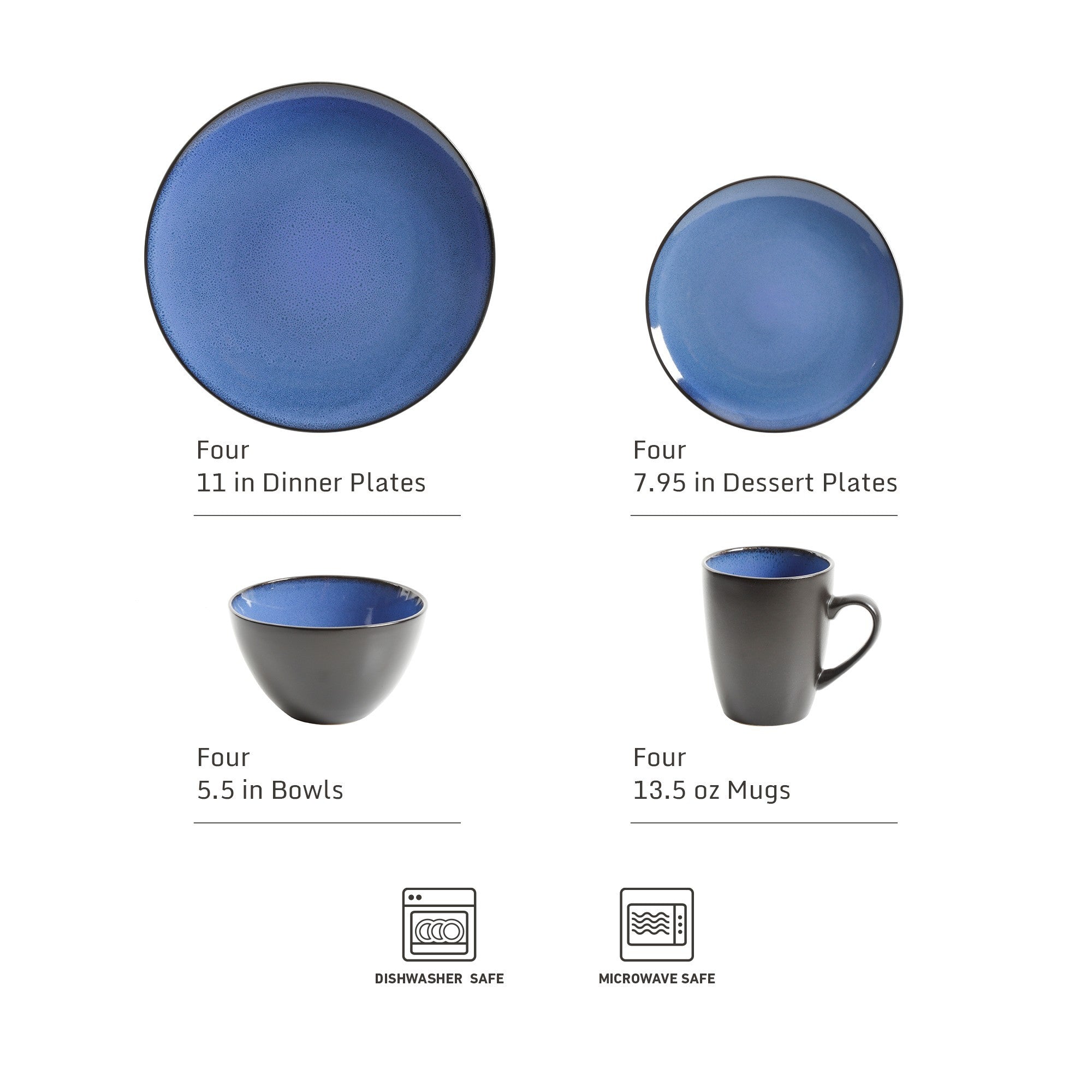 Gibson Elite Soho Lounge Round 16-Piece Reactive Stoneware Dinnerware Set - Image 6