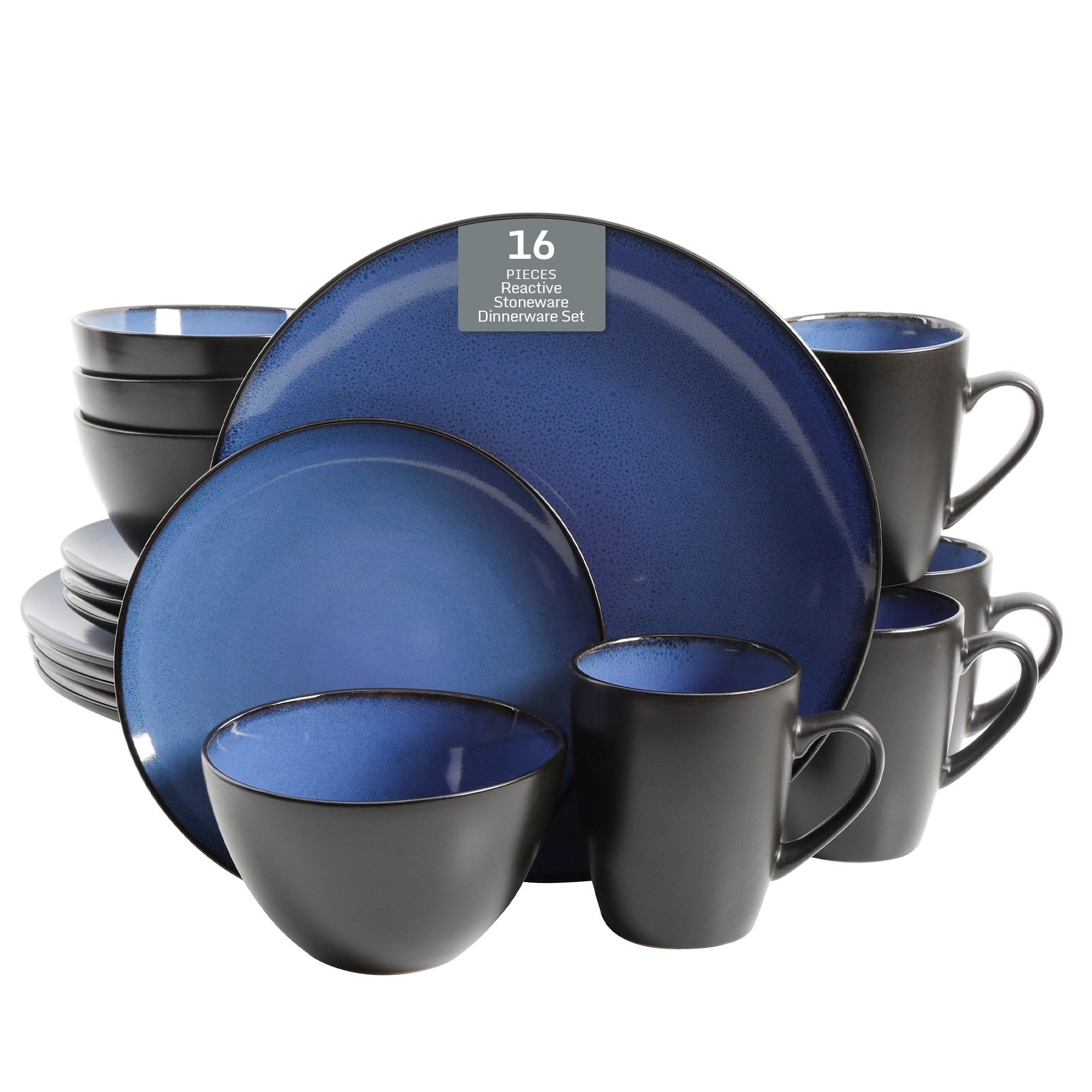 Gibson Elite Soho Lounge Round 16-Piece Reactive Stoneware Dinnerware Set - Image 3