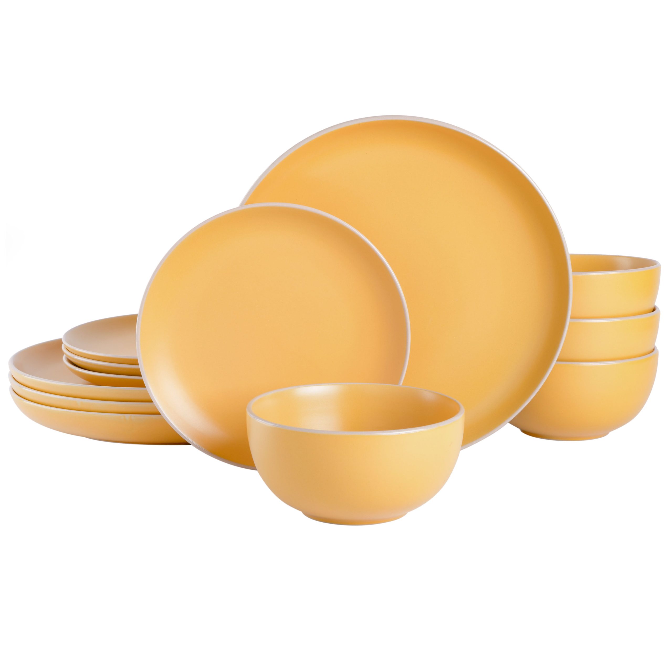Gibson Home Rockaway 12-Piece Stoneware Dinnerware Set - Image 8