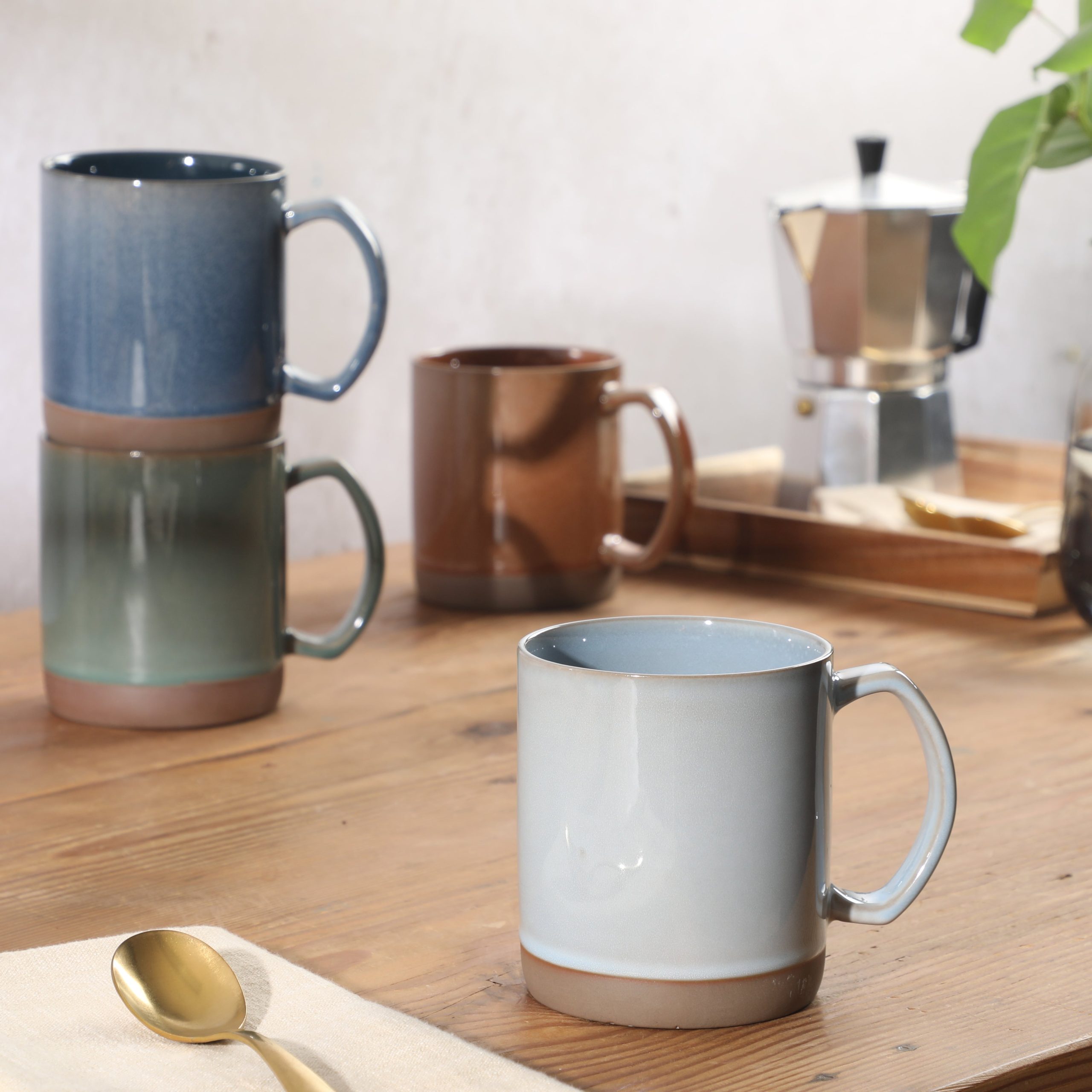 Mr. Coffee Dorsey 4-Piece 18.5oz Assorted Color Mug Set - Image 3