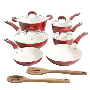 Kenmore Arlington 12-Piece Aluminum Ceramic Cookware Set
