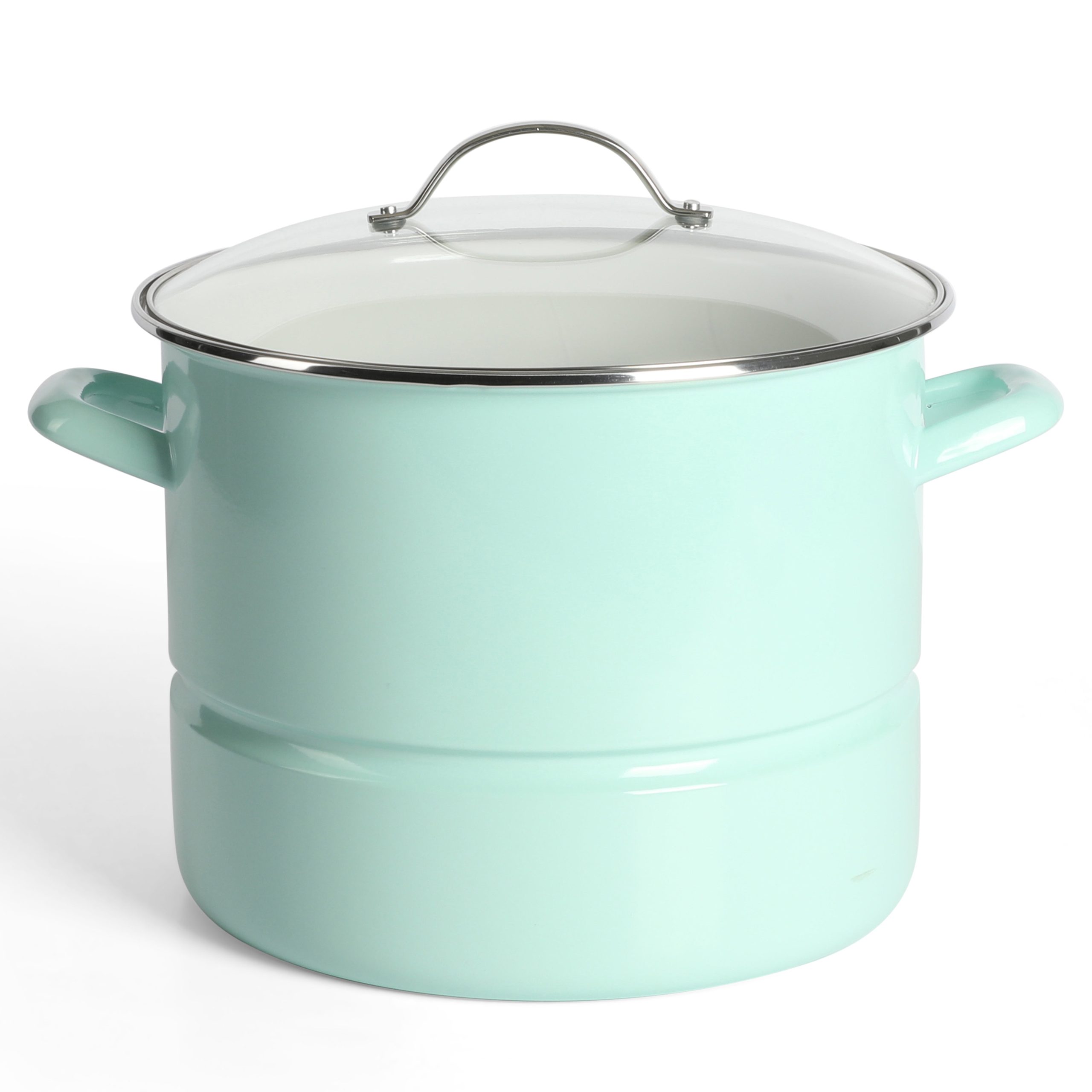 Martha Stewart Thayer 16-Quart Enamel on Steel Steamer Pot w/ Stainless Steel Insert