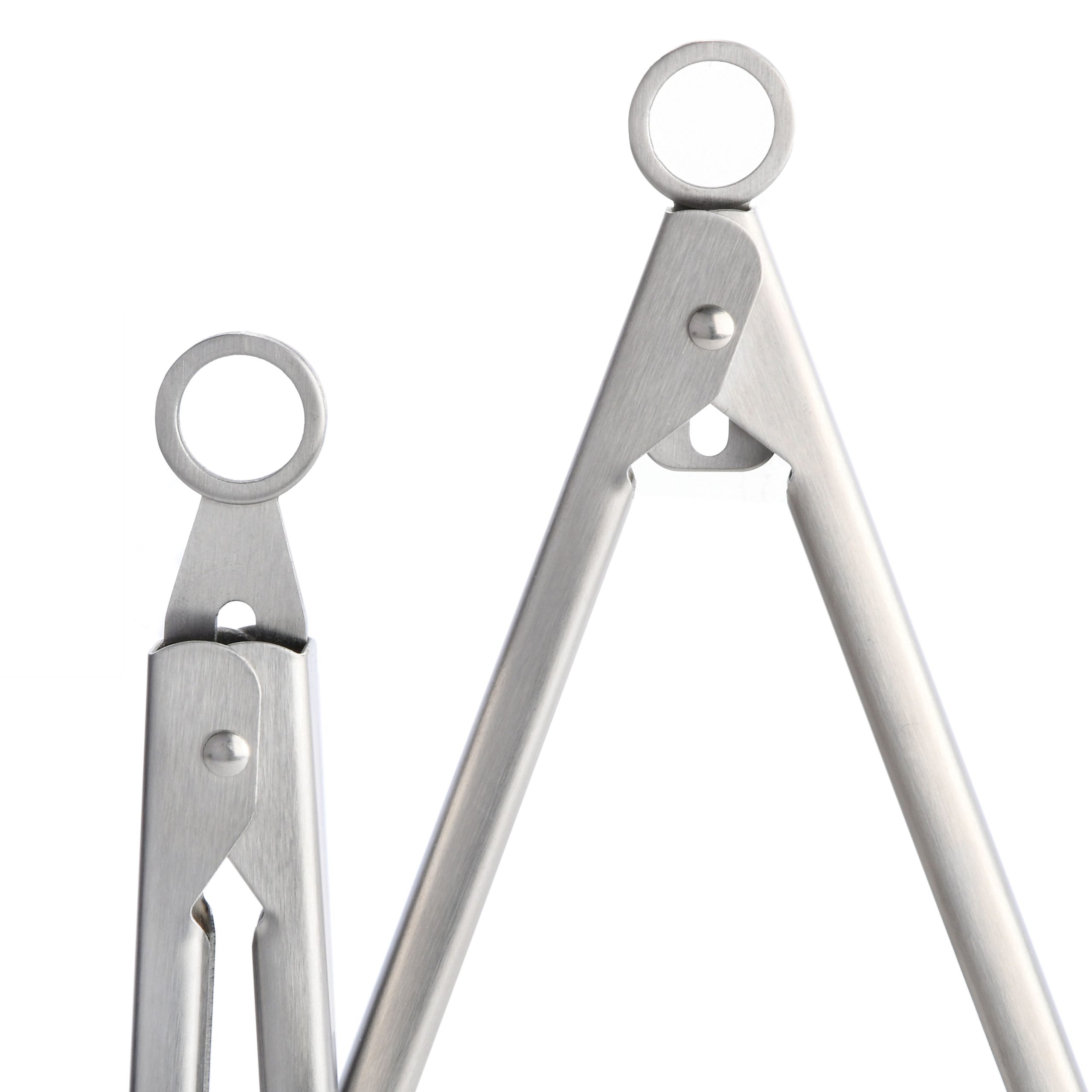Babish 12” & 9” Locking Kitchen Tong Set, Stainless Steel - Image 3