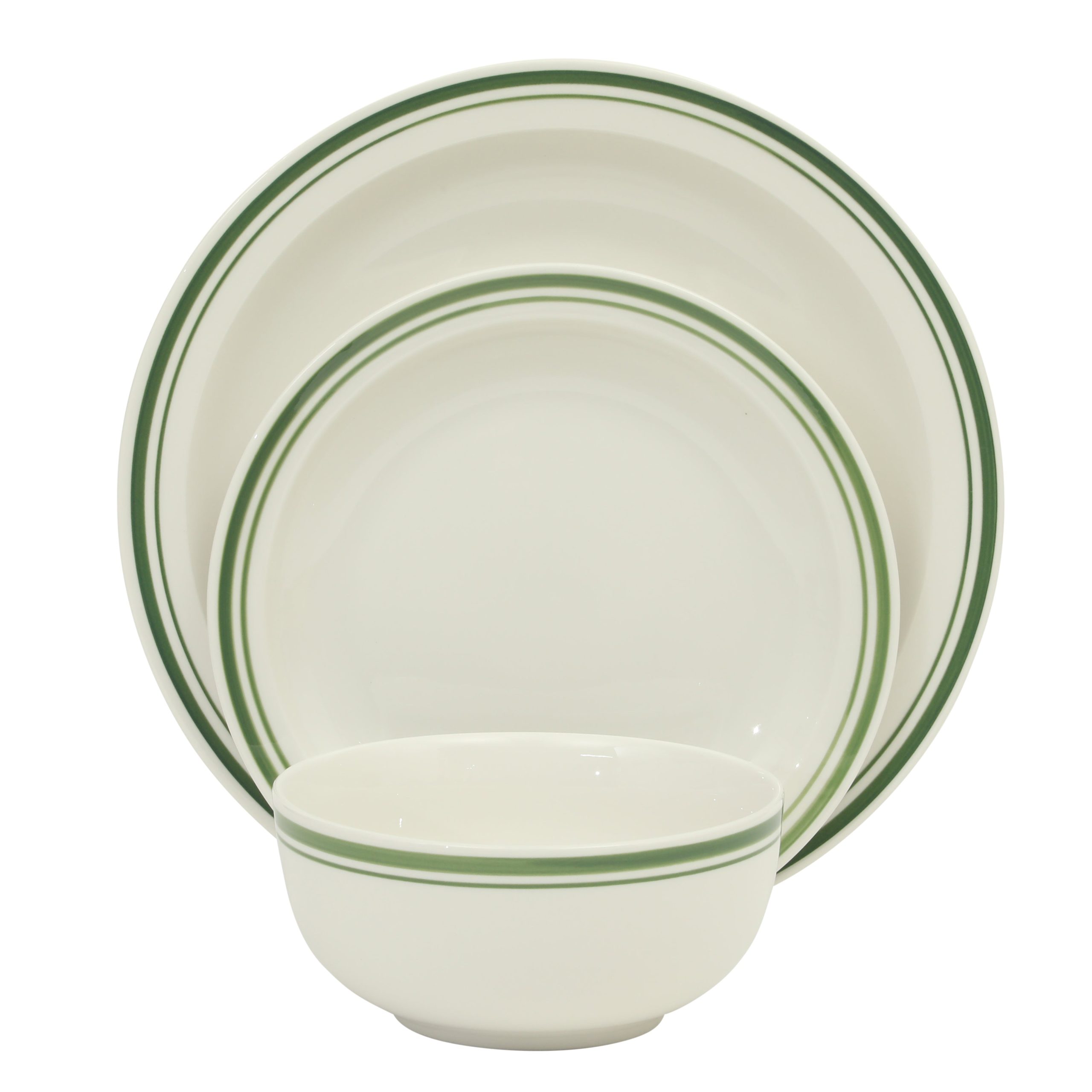Gibson Home Hometown Diner 12-Piece Porcelain Dinnerware Set, Round Plates and Bowls Set for 4, Dishwasher Safe – Dinner Plate, Salad Plate & Cereal Bowl - Image 4