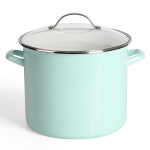 Martha Stewart Thayer Enamel on Steel 12-Quart Stock Pot w/ Glass Lid