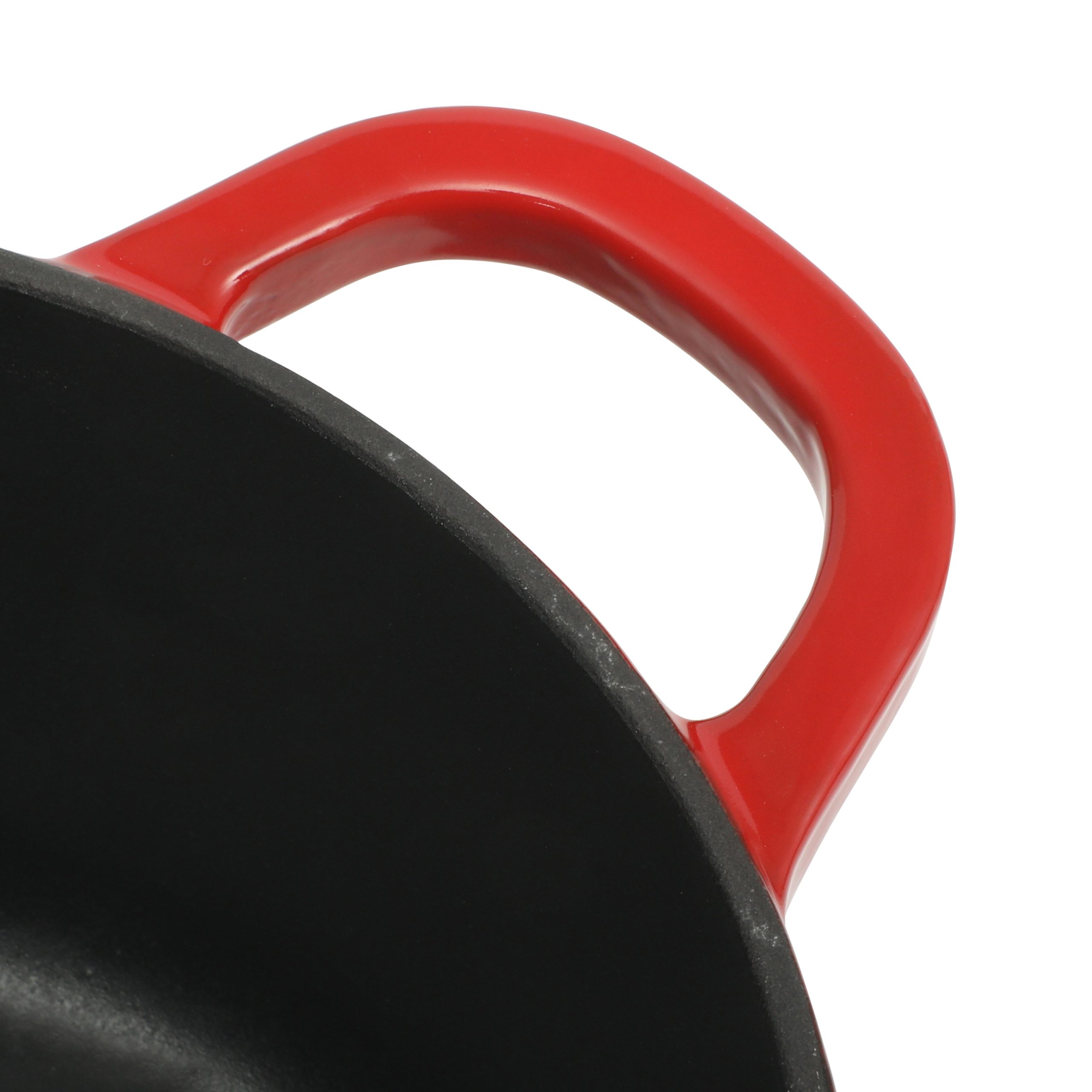 Crock Pot Artisan 3-Quart Round Cast Iron Dutch Oven With Oven Safe Borasilicate Lid - Red - Image 5