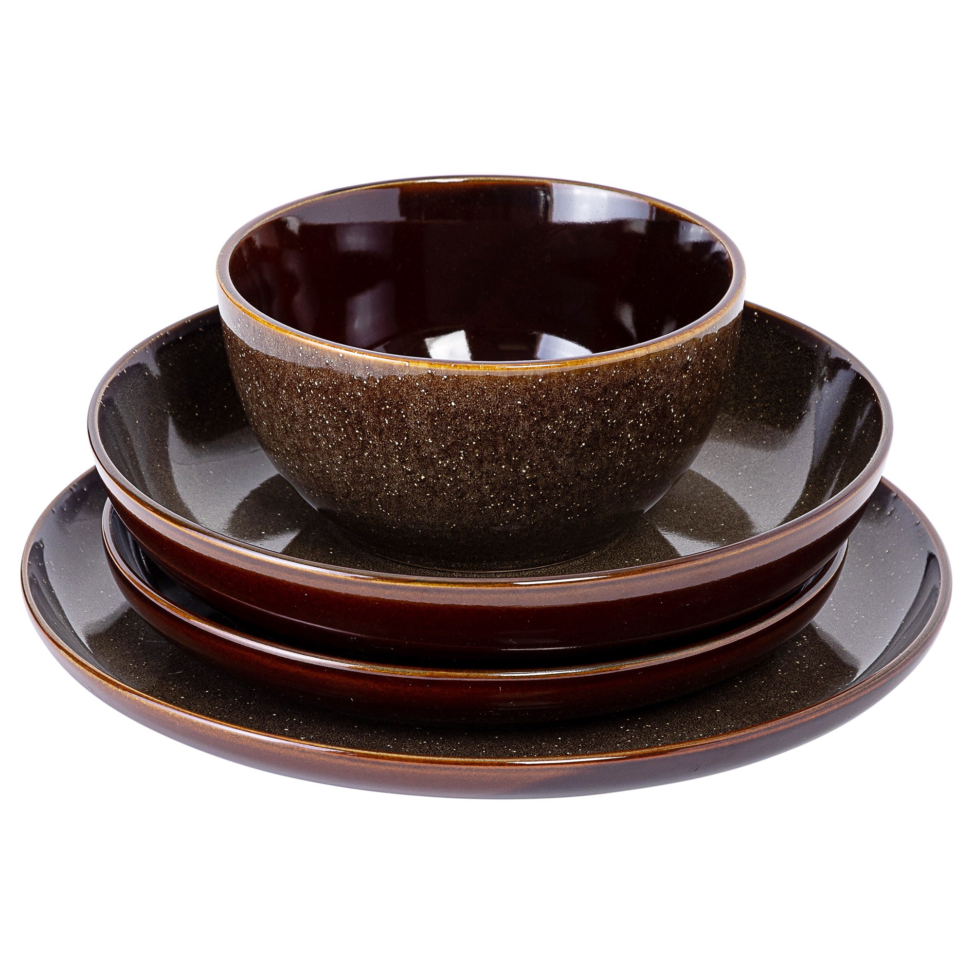 Gibson Elite Edwina 16-Piece Double Bowl Stoneware Dinnerware Set - Image 6