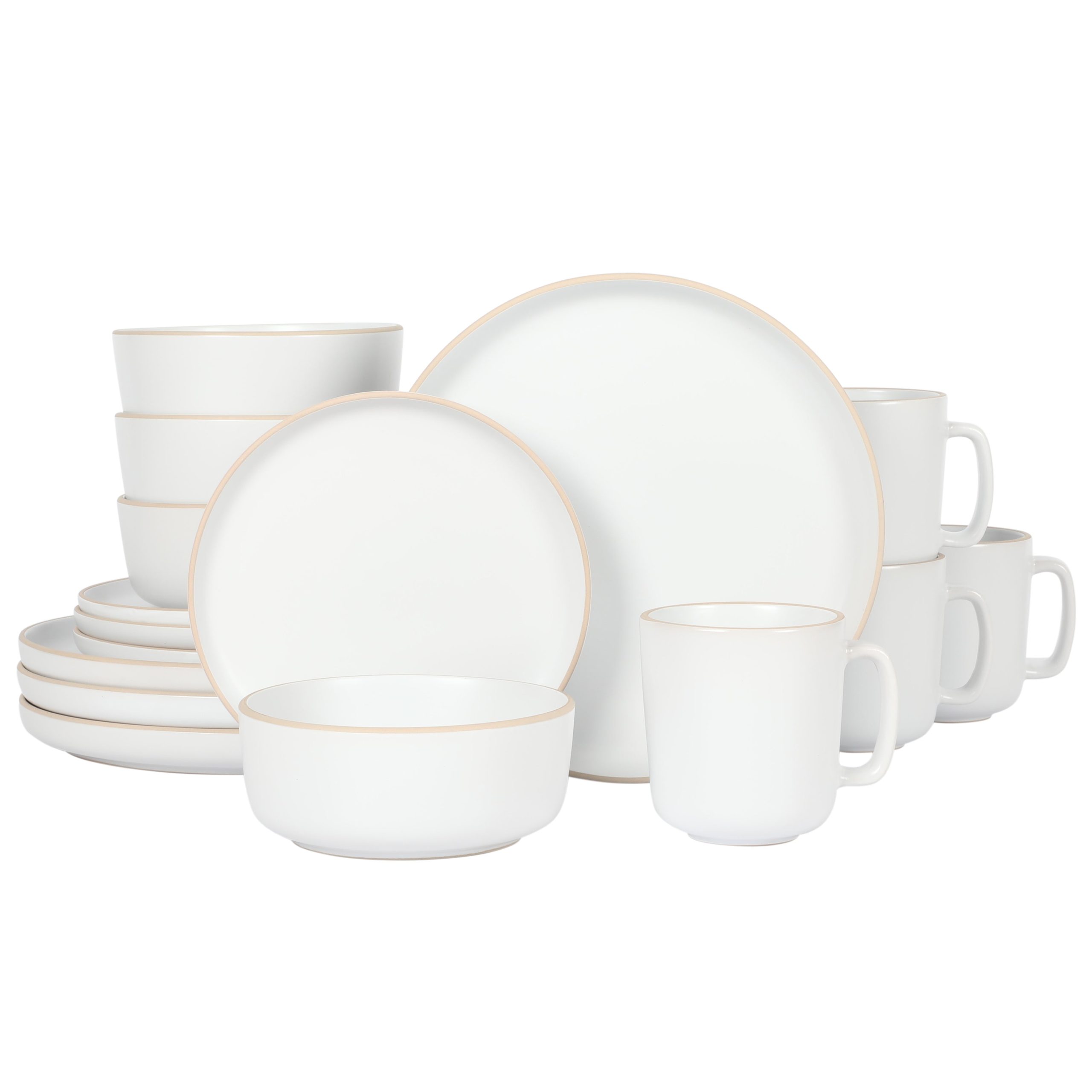 Gibson Home Zuma 16-Piece Round Matte Stoneware Dinnerware Set - Image 7