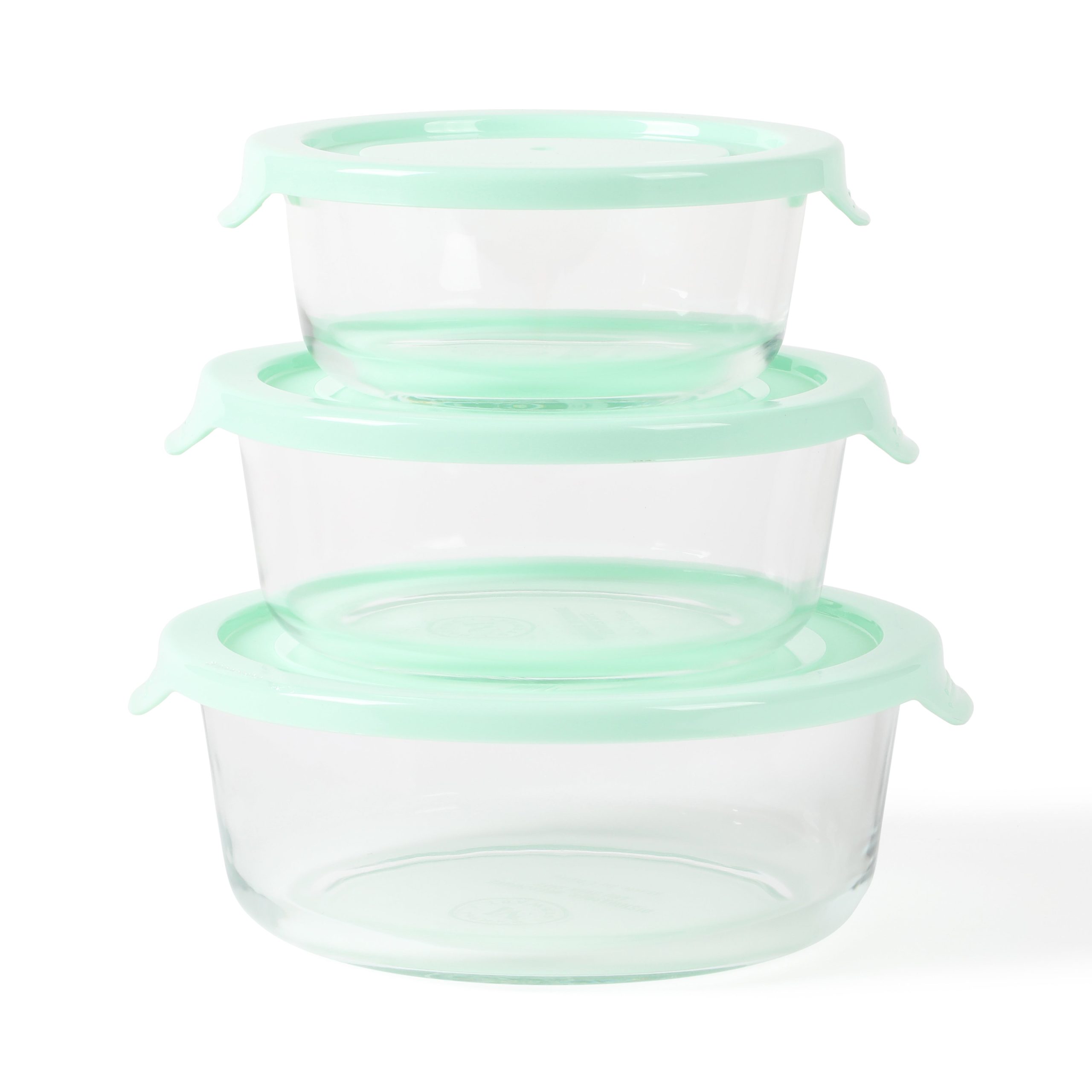 Martha Stewart Hadsell 6-Piece (32.1oz, 22oz, 13.5oz) Round Borosilicate Glass Storage Container Set w/ Lids - Image 4