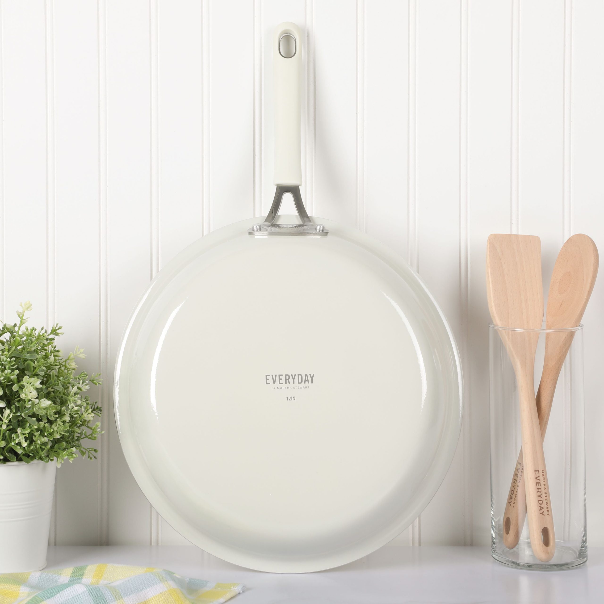 Martha Stewart Everyday Charlemont 12-Inch Linen Aluminum Fry Pan - Image 2