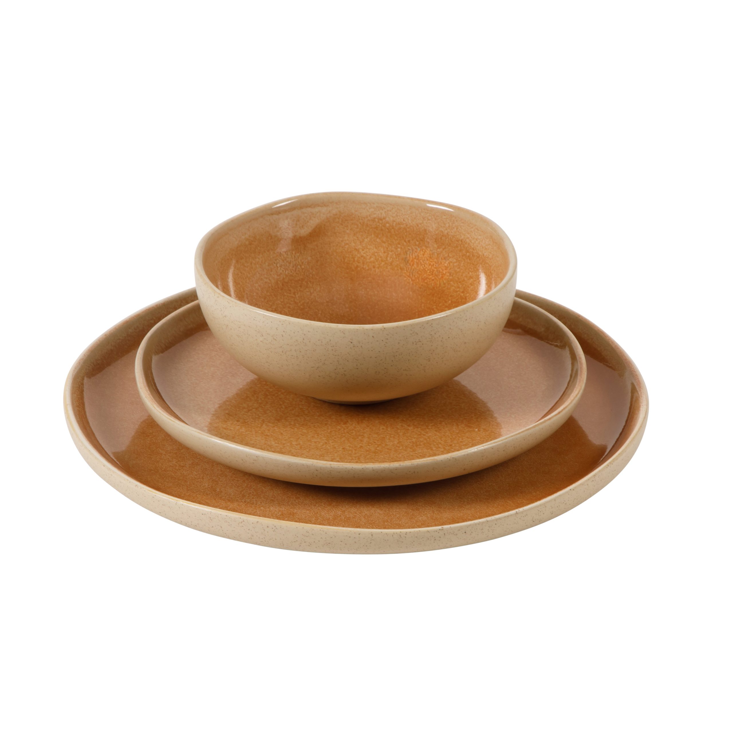 Gibson Elite Manila Bay 12-Piece Stoneware Dinnerware Set, Service for 4, Reactive Glaze Modern Artisan Plates, Bowls & Mugs, Round Design - Image 13