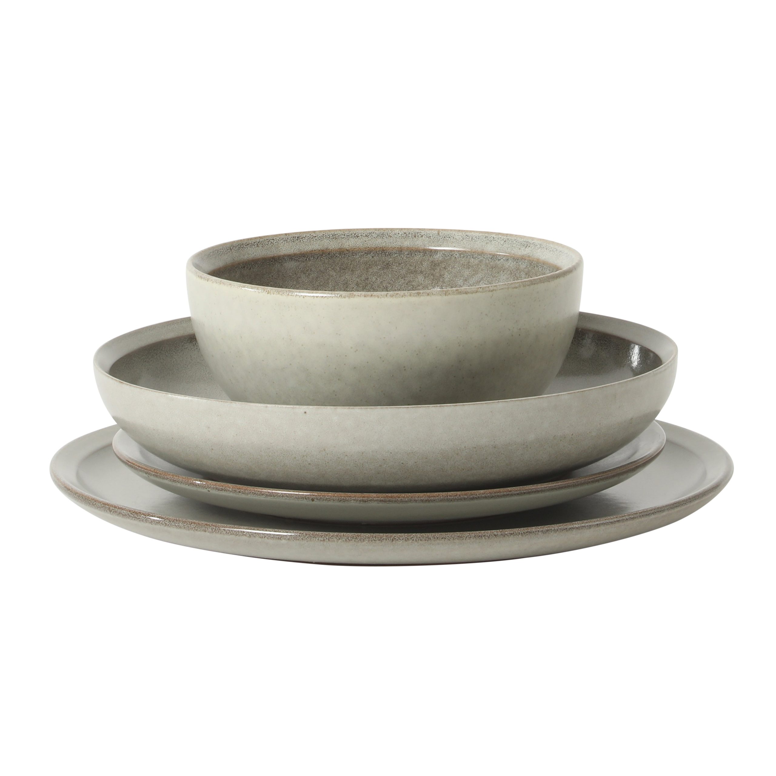 Gibson Elite Beckett Stoneware Matte Reactive Glaze 16 Piece (Service for 4) Plates and Bowls Dinnerware Set - Image 14