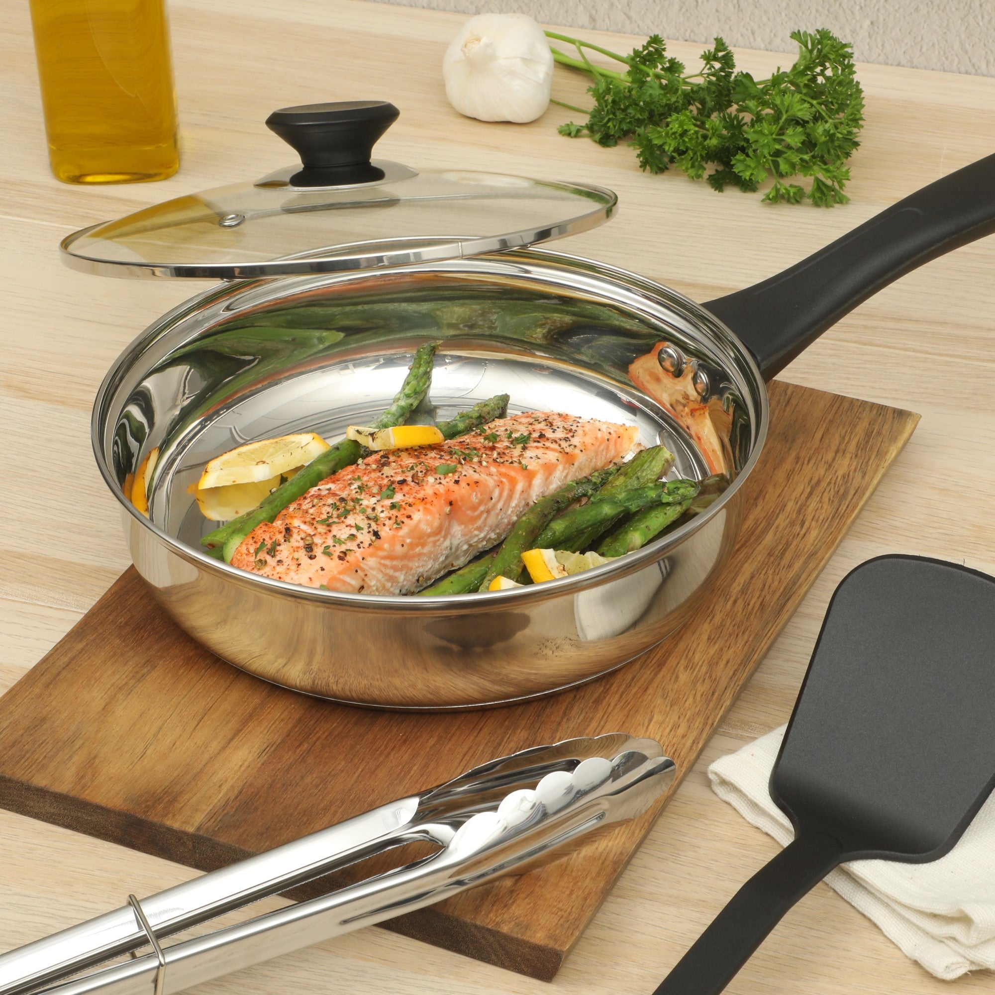 Gibson Home 74 Piece Kitchen in a Box Pots and Pans Cookware, Plates and Bowls Dinnerware, Cutlery Knife Block, Flatware Utensils, Kitchen Tools & Gadgets, Kitchen Storage, Glasses Set - Image 14