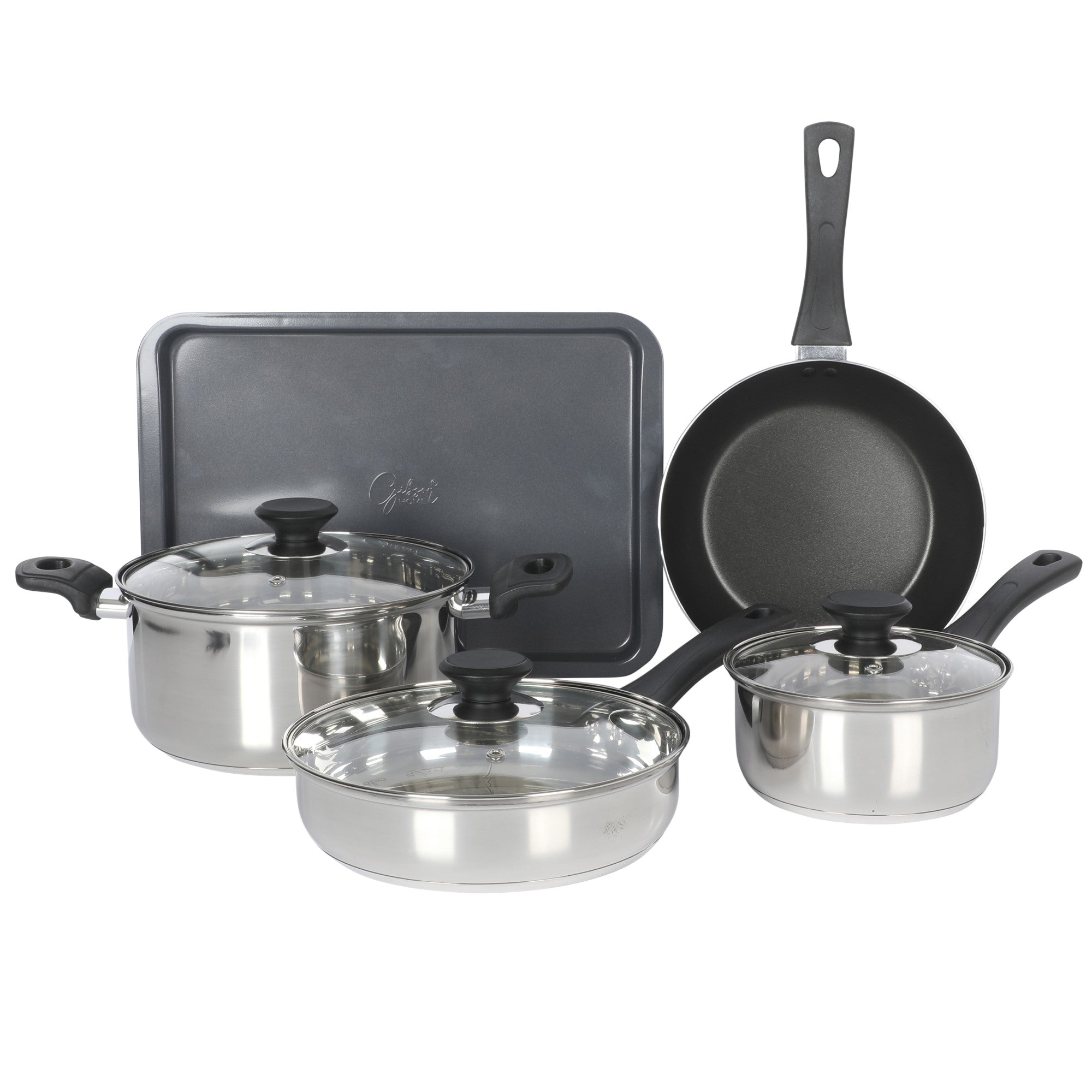 Gibson Home 74 Piece Kitchen in a Box Pots and Pans Cookware, Plates and Bowls Dinnerware, Cutlery Knife Block, Flatware Utensils, Kitchen Tools & Gadgets, Kitchen Storage, Glasses Set - Image 4