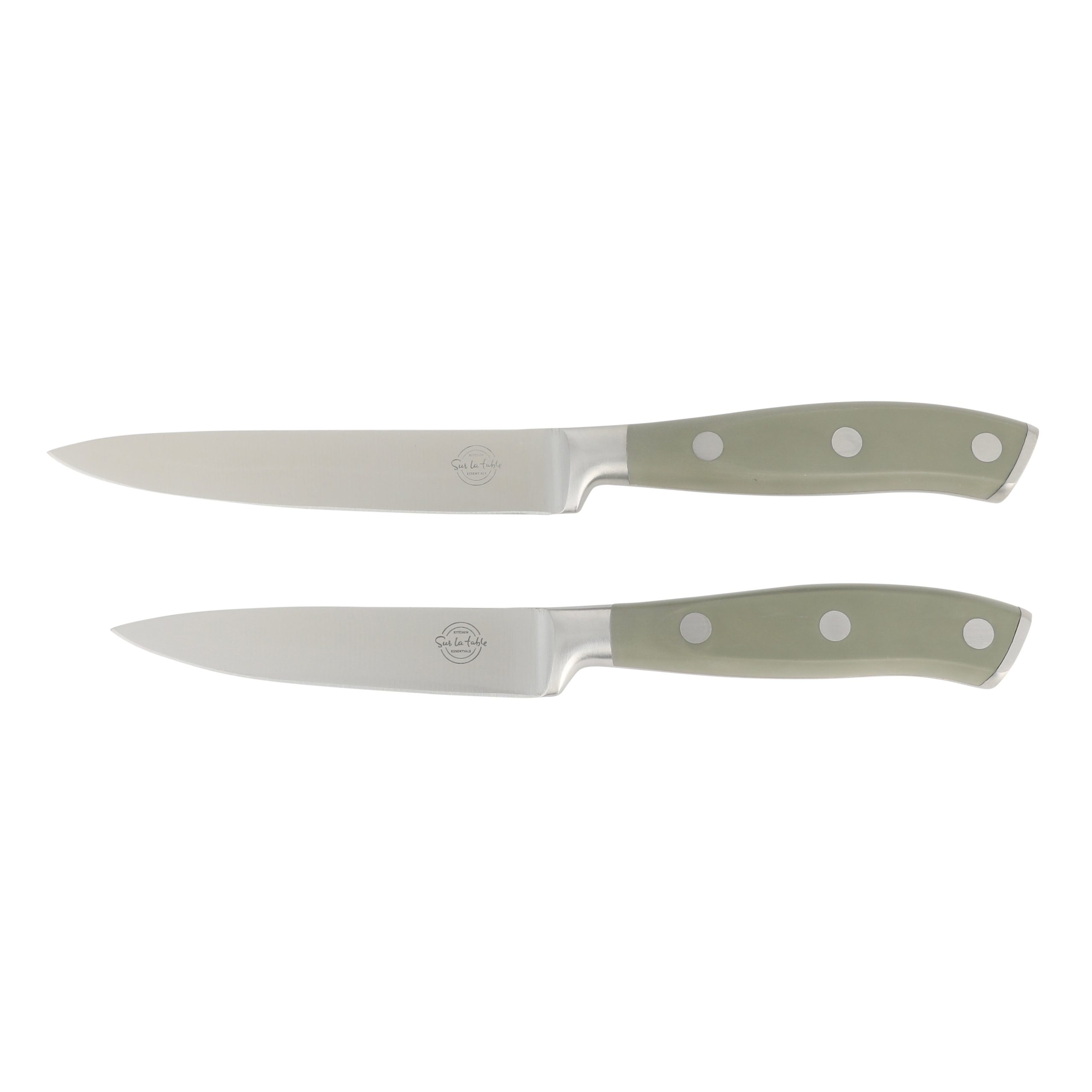 Sur La Table Kitchen Essentials Tasting Kitchen High-Carbon German Steel 7 Piece Full Tang Forged Cutlery Knife Block Set - W/ Ashwood Block - Image 12