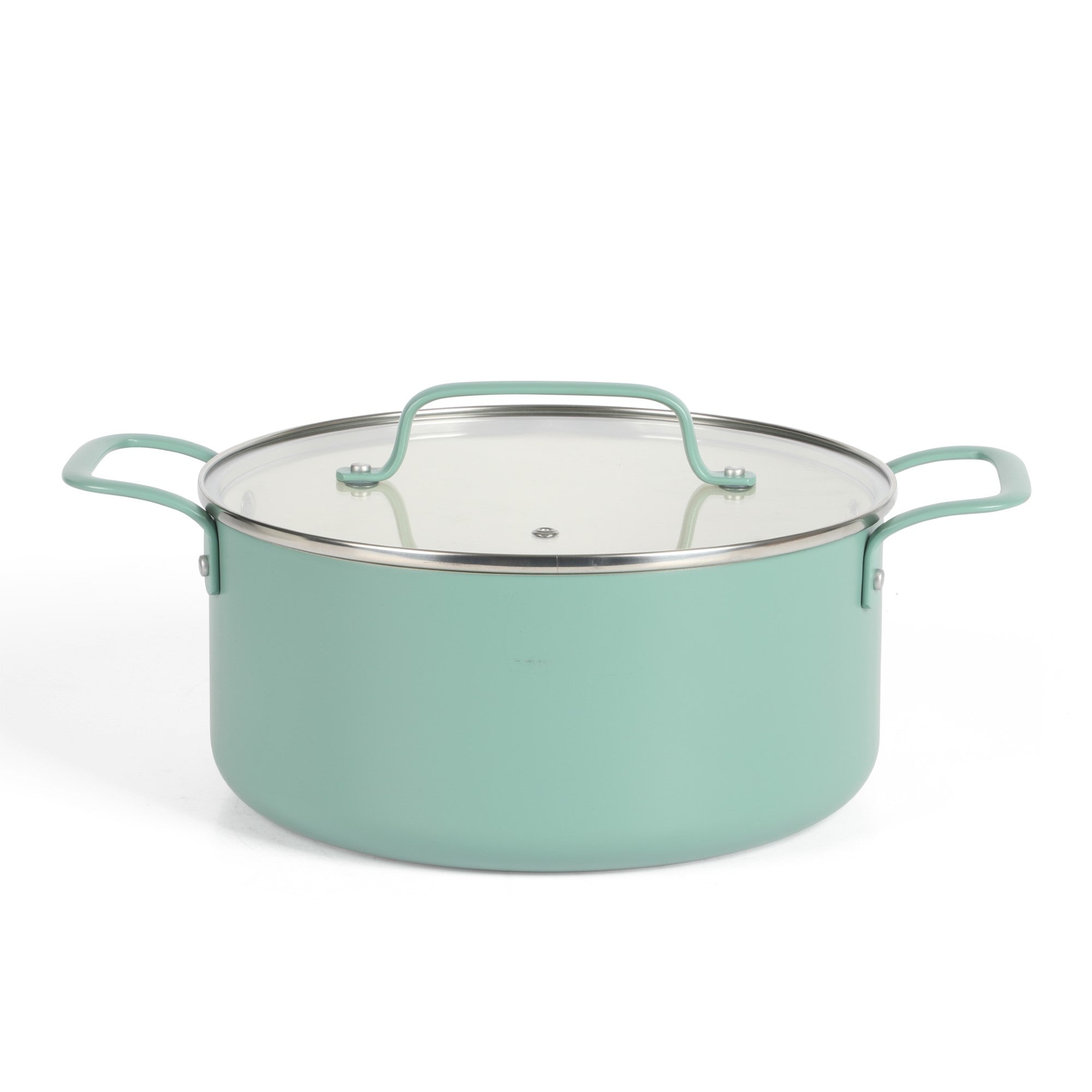 Martha Stewart Emmeline Premium Nonstick PFA Free Ceramic Interior 12 Piece Heavy Gauge Enamel Aluminum Pots and Pans Cookware Set - Image 7
