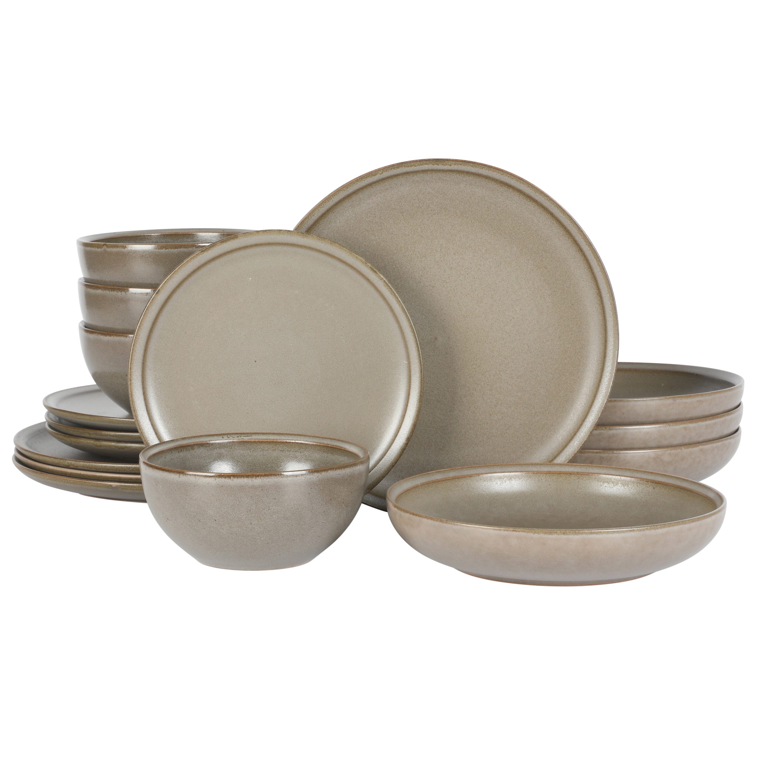 Gibson Elite Beckett Stoneware Matte Reactive Glaze 16 Piece (Service for 4) Plates and Bowls Dinnerware Set - Image 10