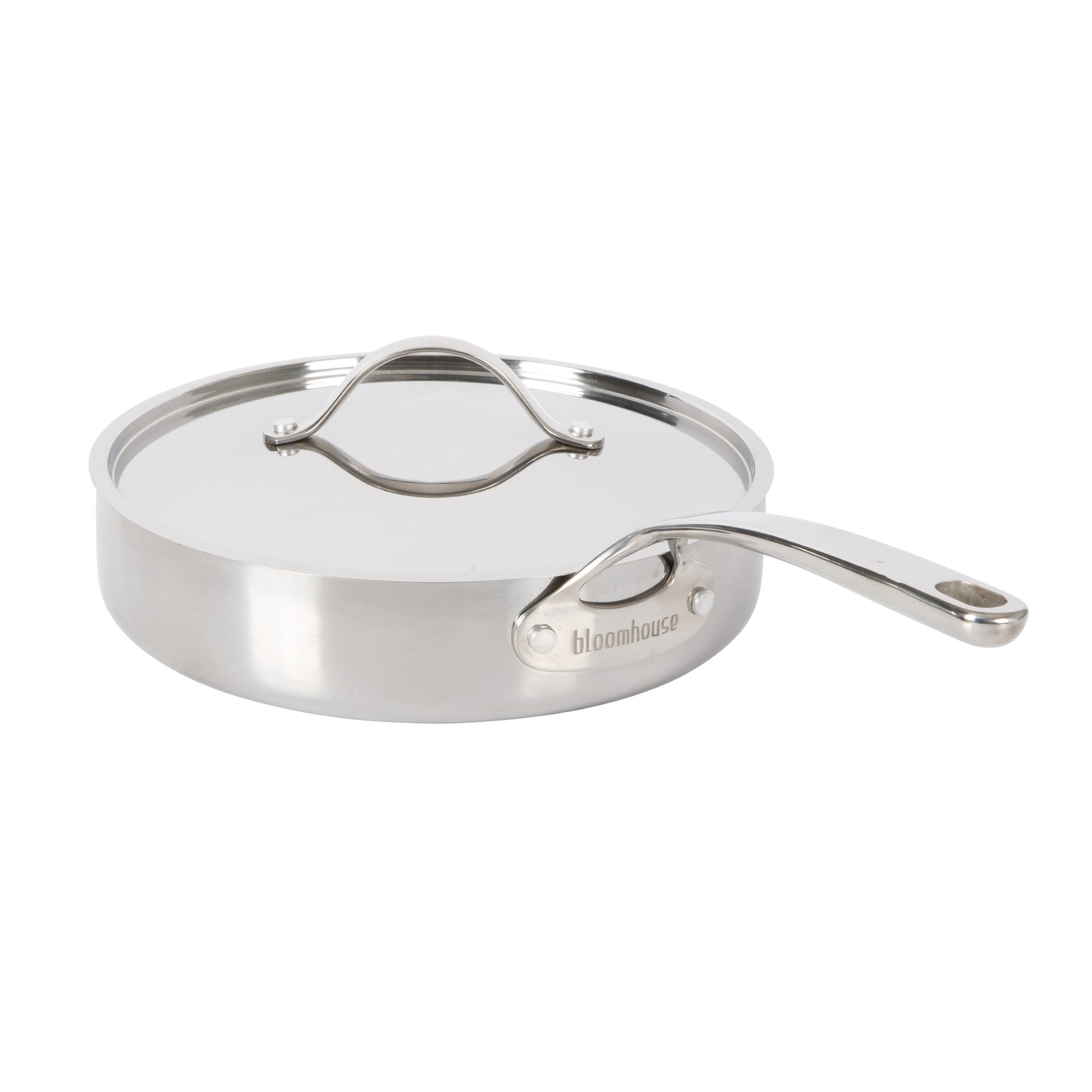 Bloomhouse 10 Inch Triply Stainless Steel Fry Pan W/ Lid W/ Non-Stick Non-Toxic Pro Ceramic Interior Frying Pan - Image 9