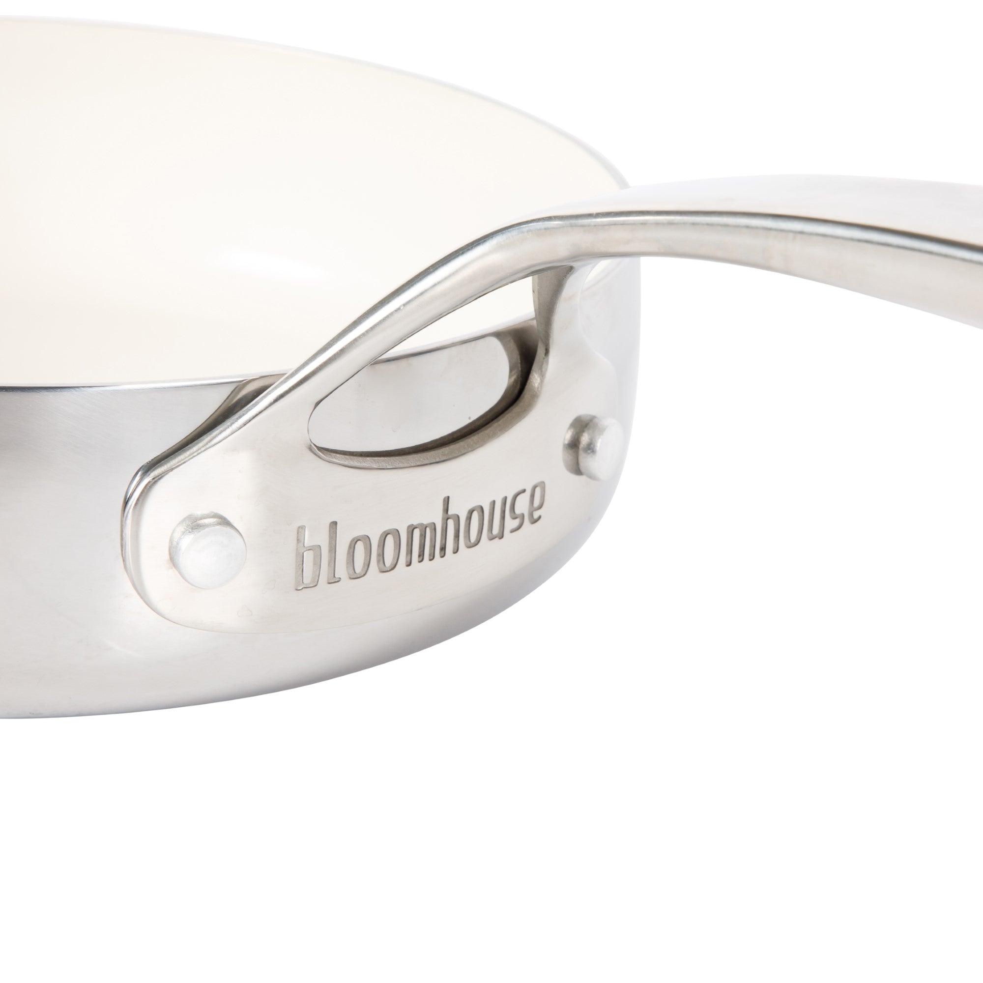 Bloomhouse 8 Inch Triply Stainless Steel Fry Pan w/ Non-Stick Non-Toxic Pro Ceramic Interior Frying Pan - Image 6