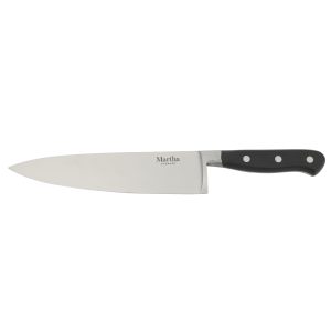 Martha Stewart Carverton 8" Chef Knife, High Carbon Stainless Steel Kitchen Knive W/ Black Triple Rivet Handle