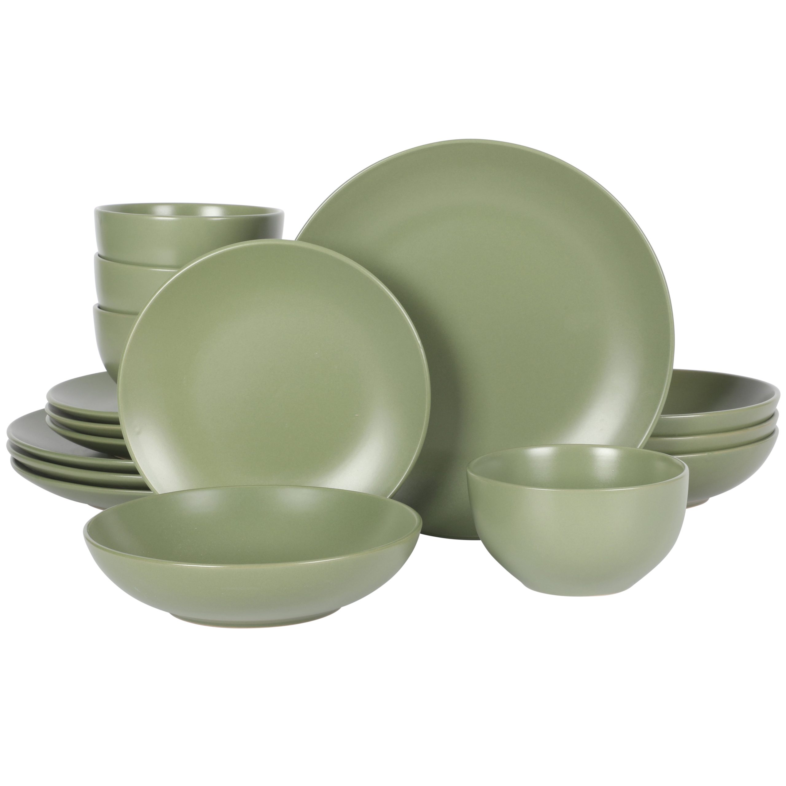 Gibson Home Queenslane 16 Piece Double Bowl Plates and Bowls Dinnerware Set - Image 5
