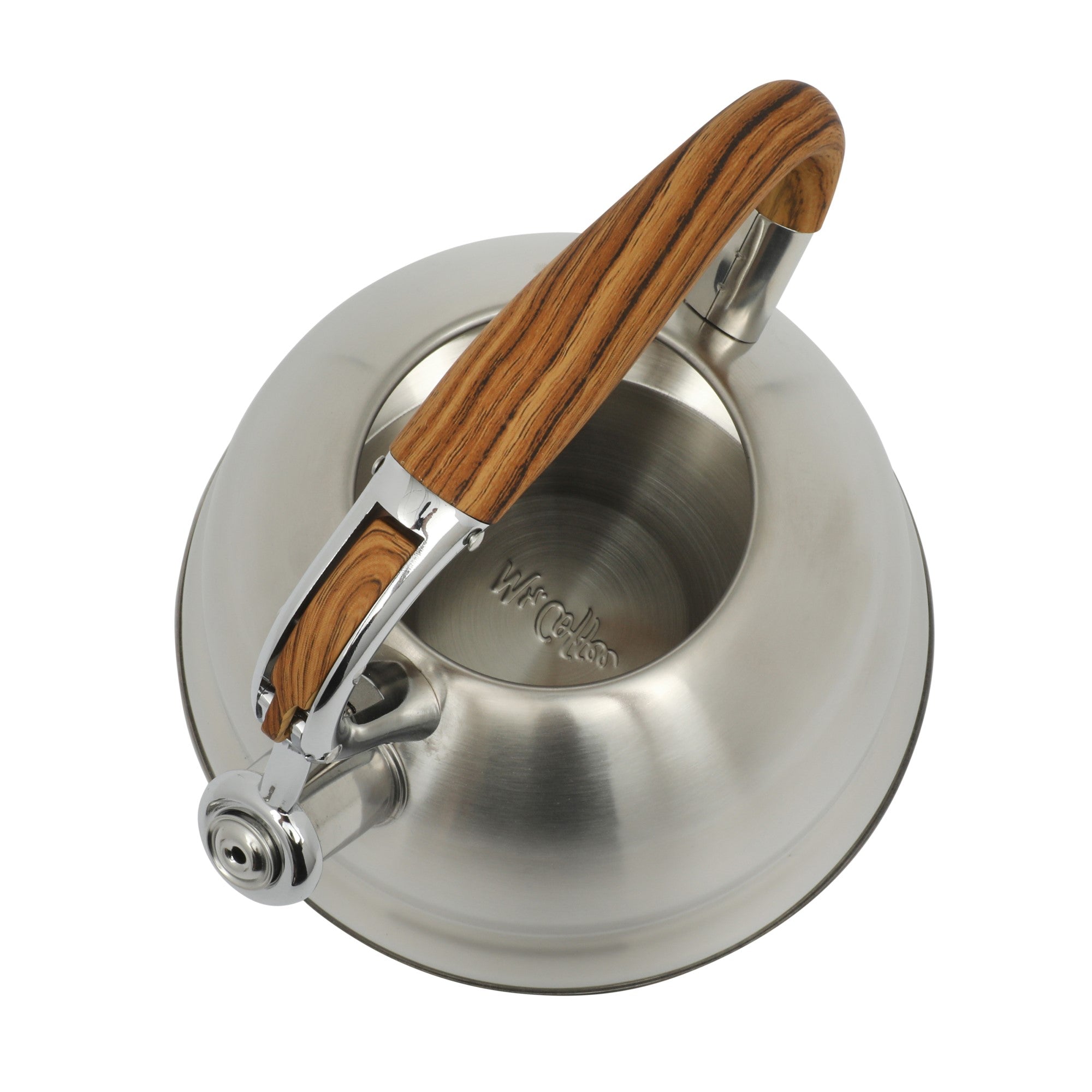 Mr. Coffee Woodmont 2-Quart Stainless Steel Tea Kettle w/ Wood Handle - Image 2