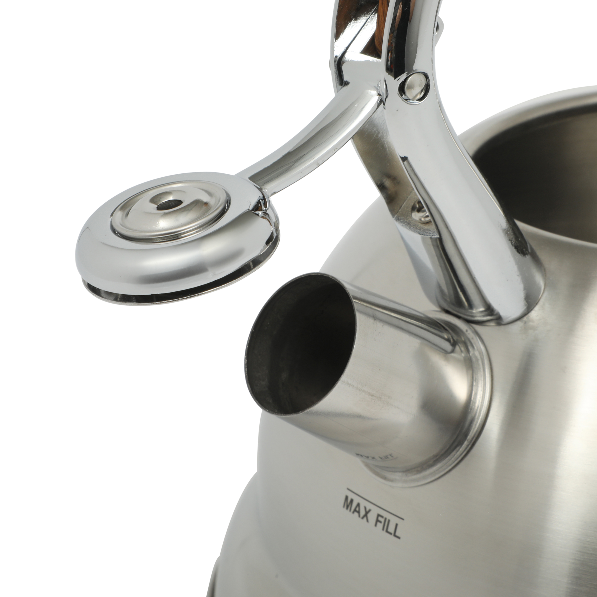 Mr. Coffee Woodmont 2-Quart Stainless Steel Tea Kettle w/ Wood Handle - Image 4