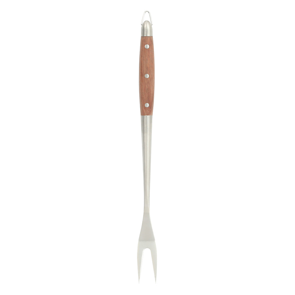 Sur La Table Kitchen Essentials Family Cookout Heavy Duty Stainless Steel Grilling Tool Set W/ Wooden Handles, Tongs, Slotted Turner, and Fork Set - Image 3
