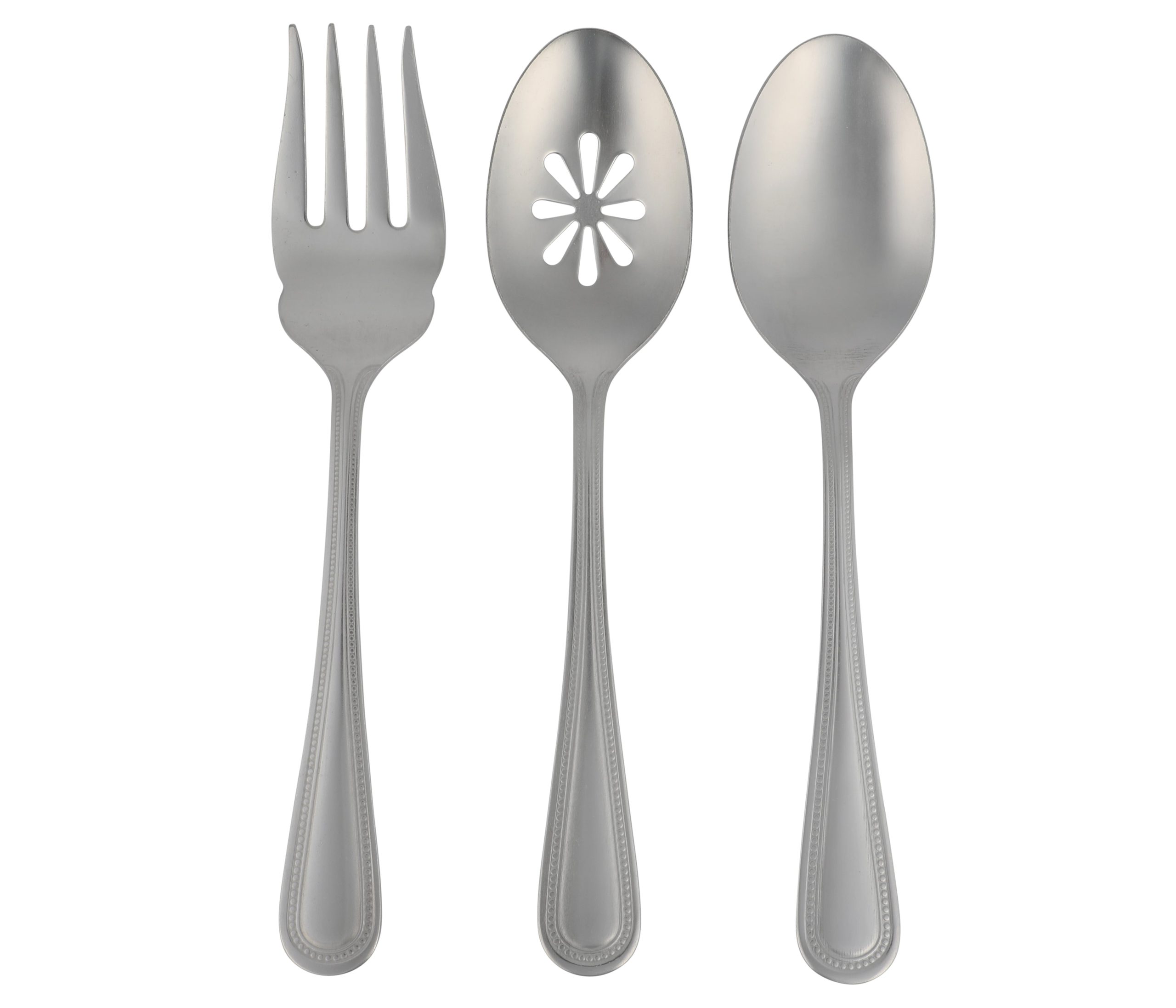 Gibson Home Sinta 87-Piece Stainless Steel Flatware Set with Bead Border Design – Service for 12 Plus Serving Utensils, Polished Silverware, Dishwasher Safe - Image 6