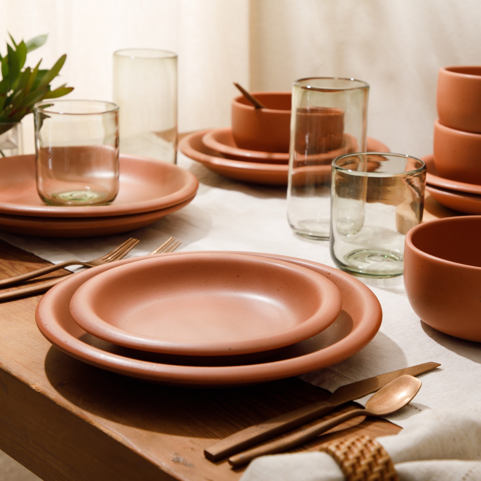 Bloomhouse Corsica Clay 12 Piece Stoneware Reactive Glaze Dinnerware Set - Image 8