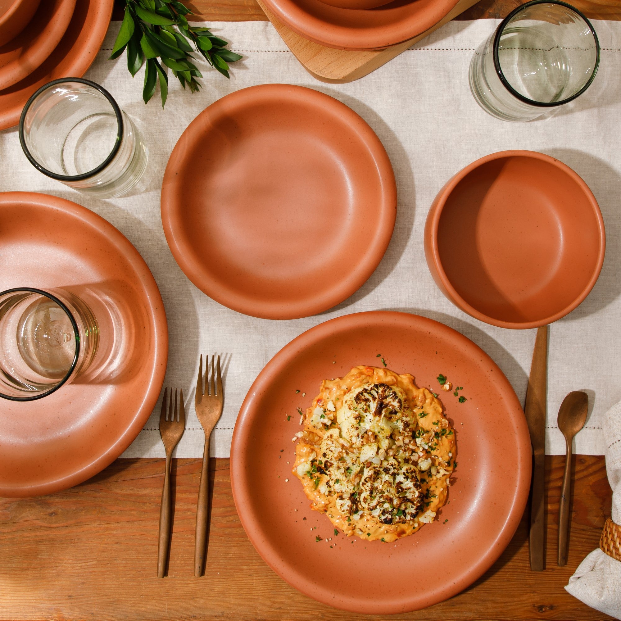Bloomhouse Corsica Clay 12 Piece Stoneware Reactive Glaze Dinnerware Set - Image 10