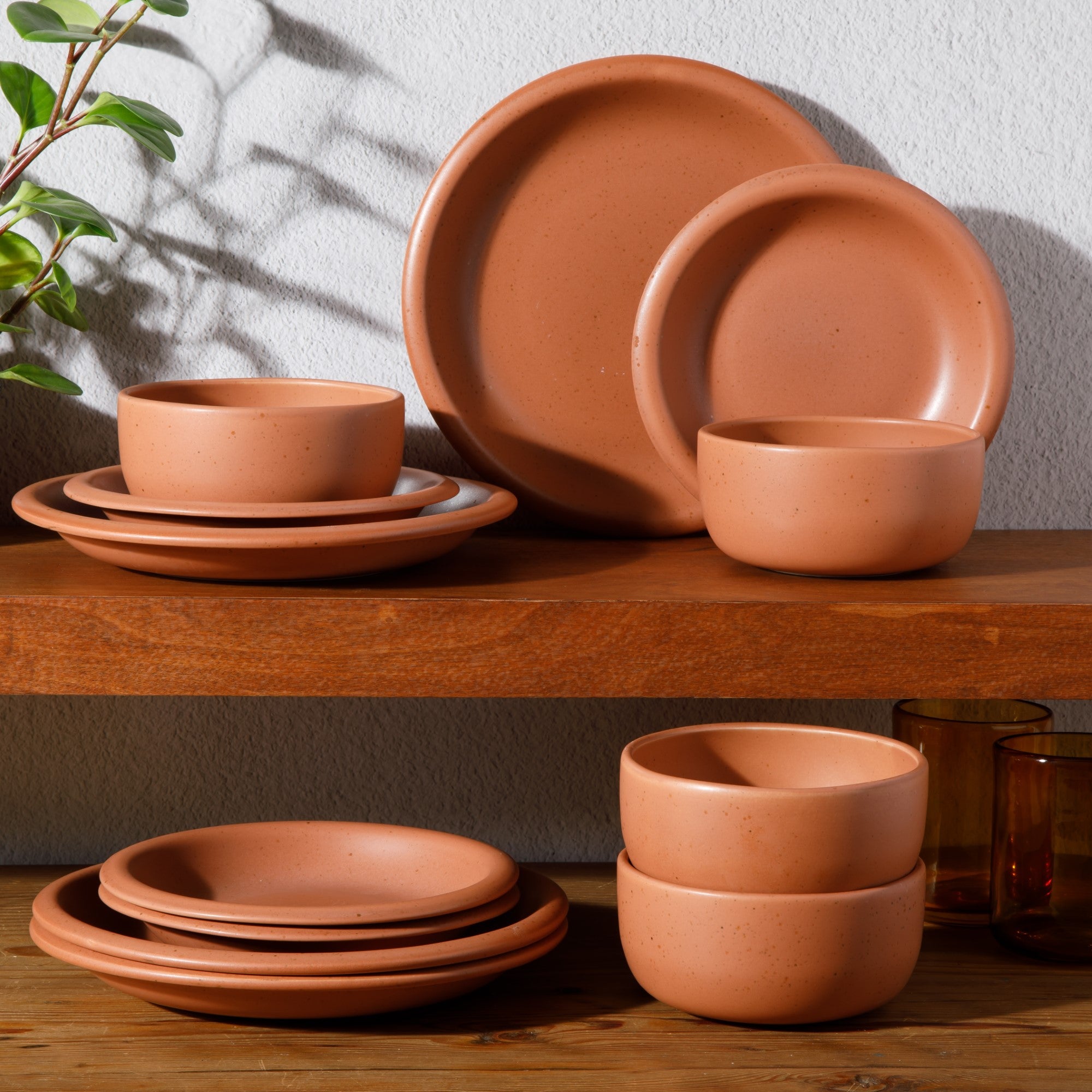Bloomhouse Corsica Clay 12 Piece Stoneware Reactive Glaze Dinnerware Set - Image 11