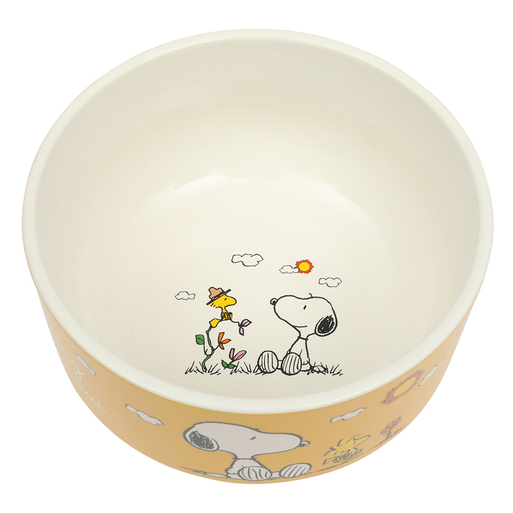 Peanuts Snoopy 6 Pack Stackable 5.5" Decorated Stoneware Bowl Set W/ Plate - Image 3