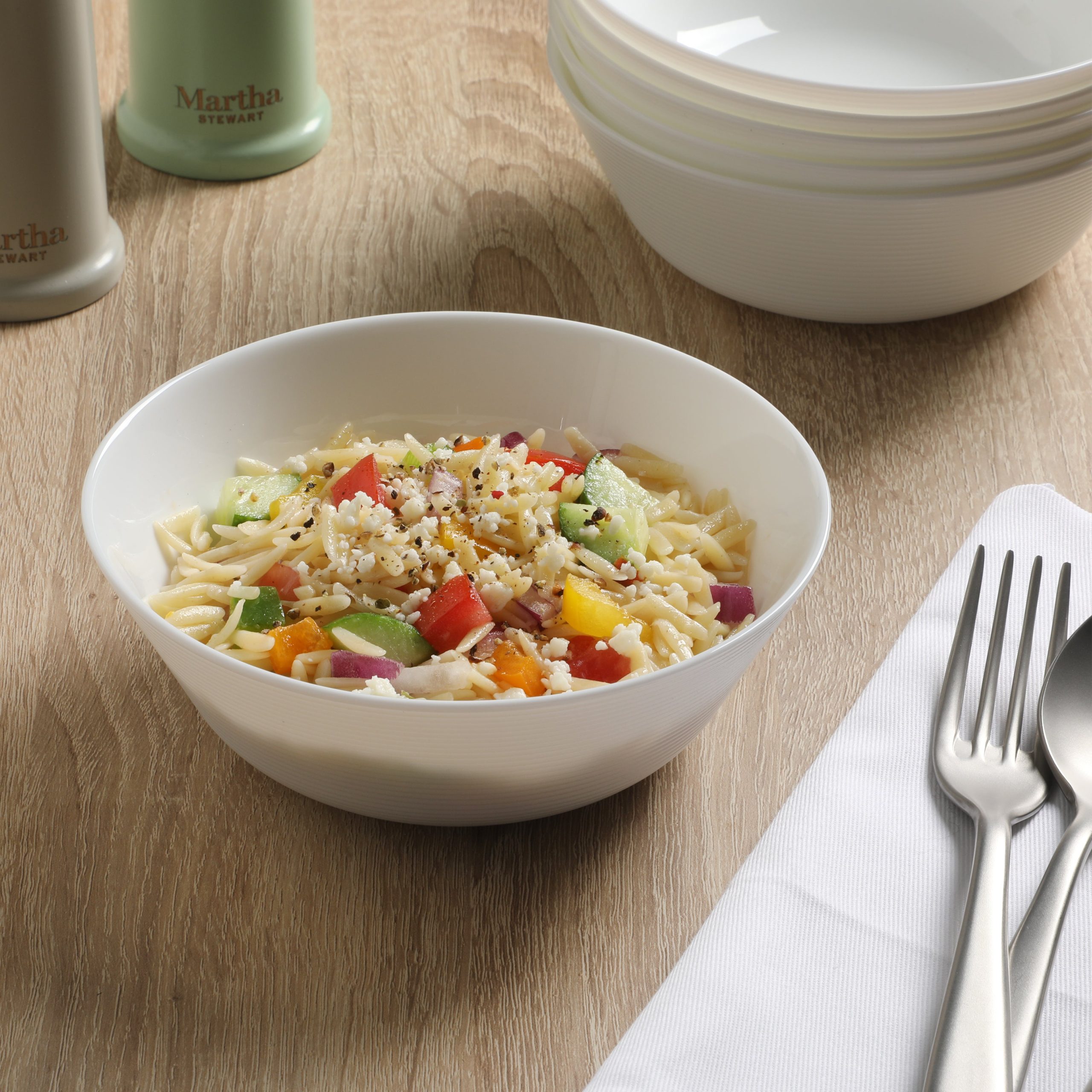 Martha Stewart Opalton 6 Piece 6 Inch Chip and Break Resistant Cereal Bowl - Image 5