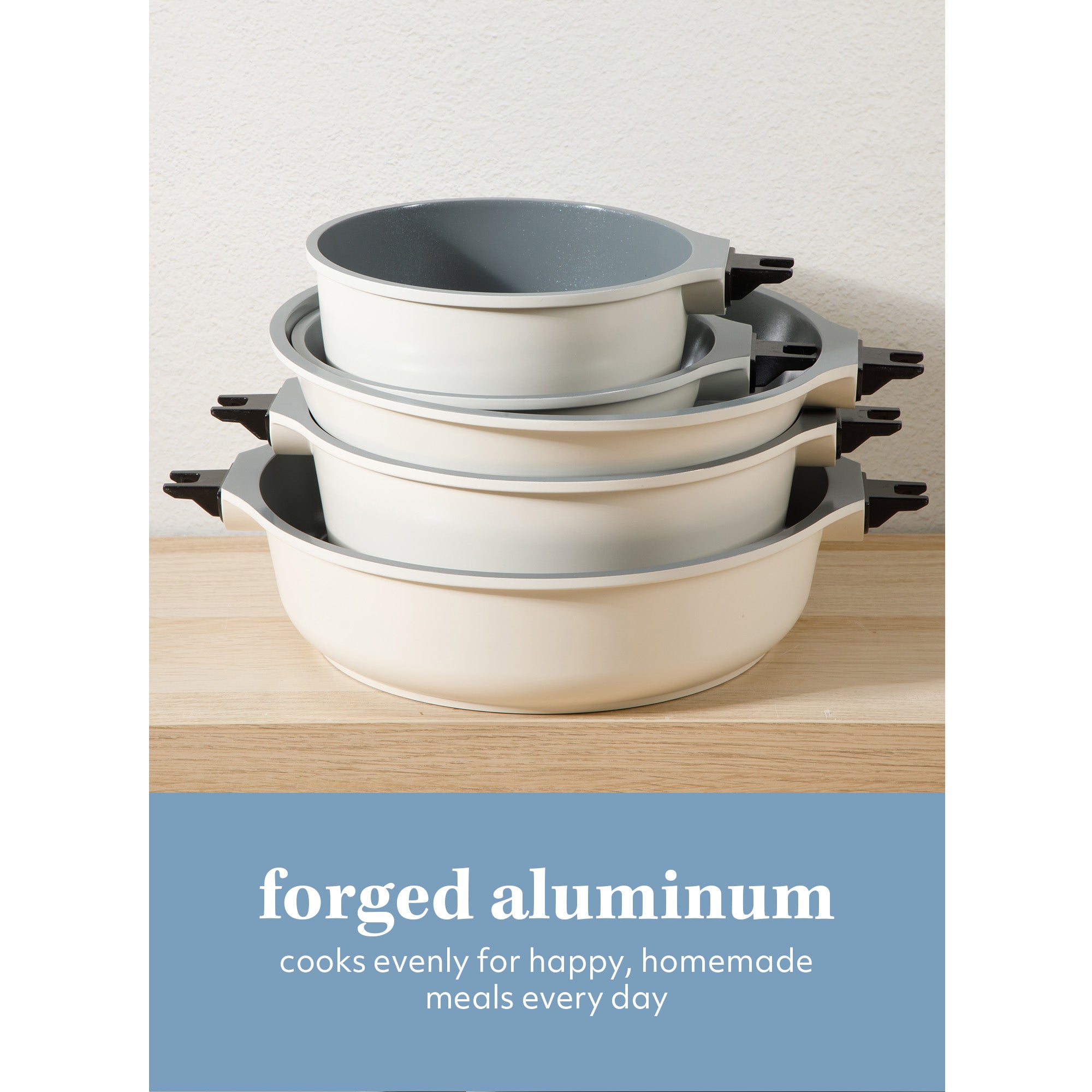 Sur La Table Kitchen Essentials 13 Piece Detachable Handle Pots and Pans Premium PFA Free Premium Ceramic Induction Cookware Set - Image 12