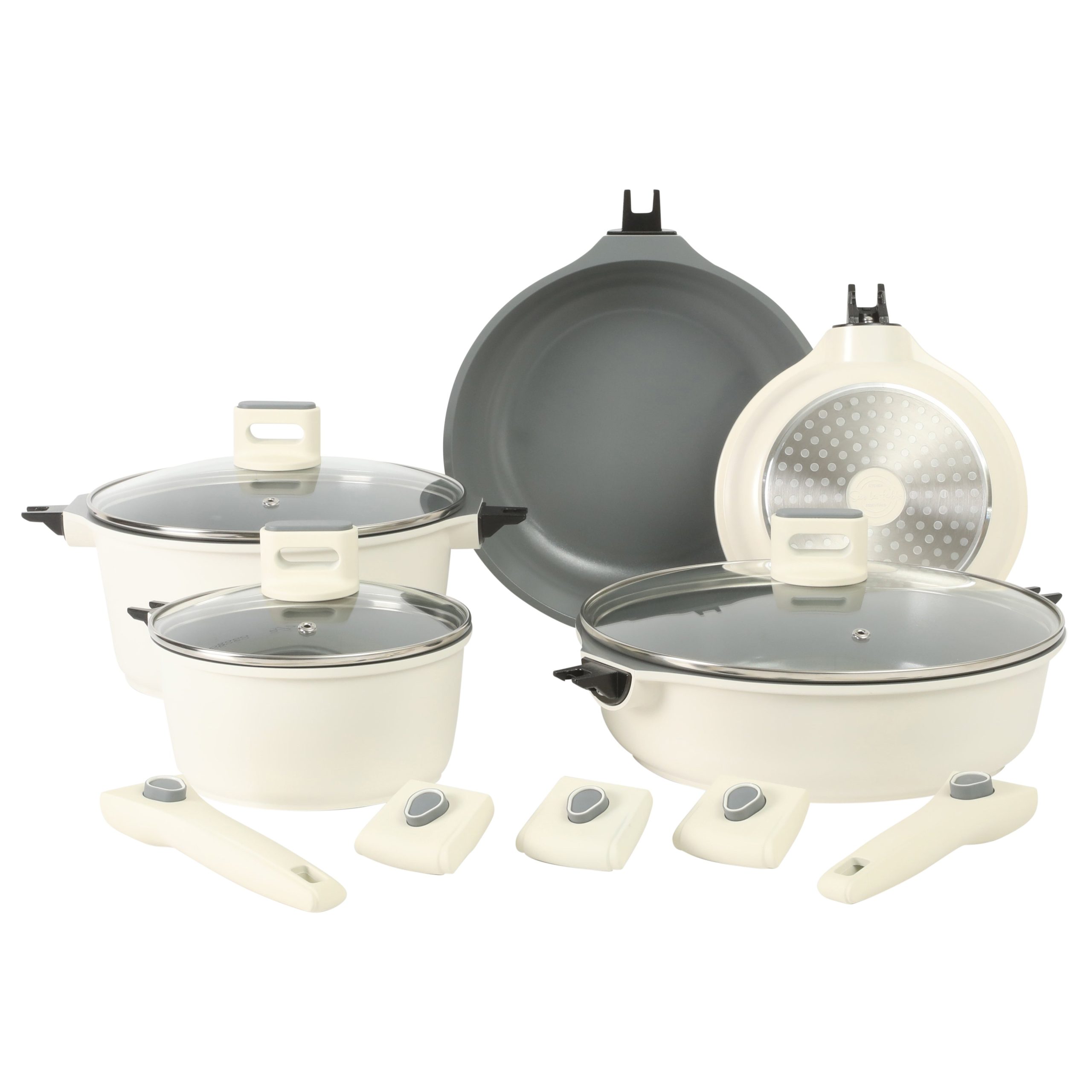 Sur La Table Kitchen Essentials 13 Piece Detachable Handle Pots and Pans Premium PFA Free Premium Ceramic Induction Cookware Set - Image 14