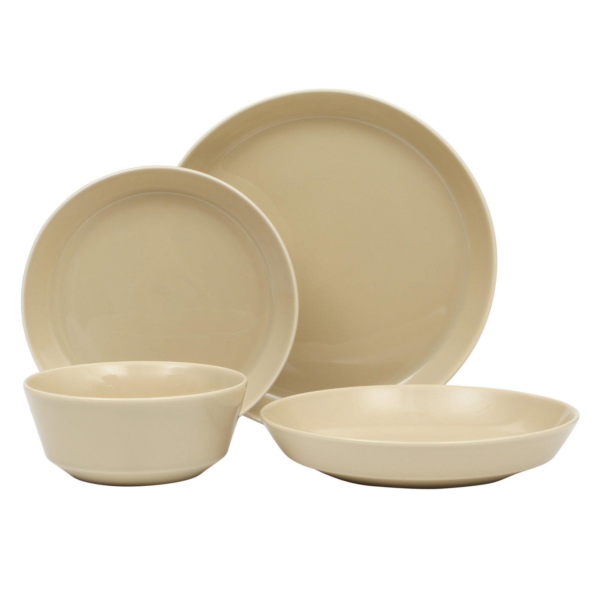Gibson Home Summer Shades 16 Piece Plates and Bowls Dishes Service for 4 Porcelain Dinnerware Set - Image 2