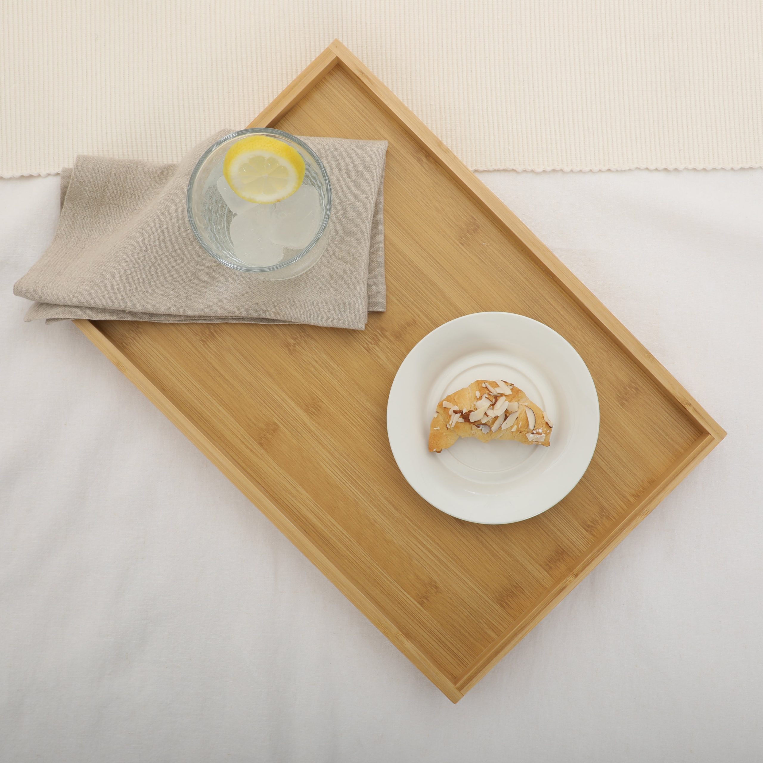 Gibson Home Continental Corner Bamboo Bed Tray with Folding Legs, for Breakfast, Eating, Working, Laptop, Foldable Serving - Image 5