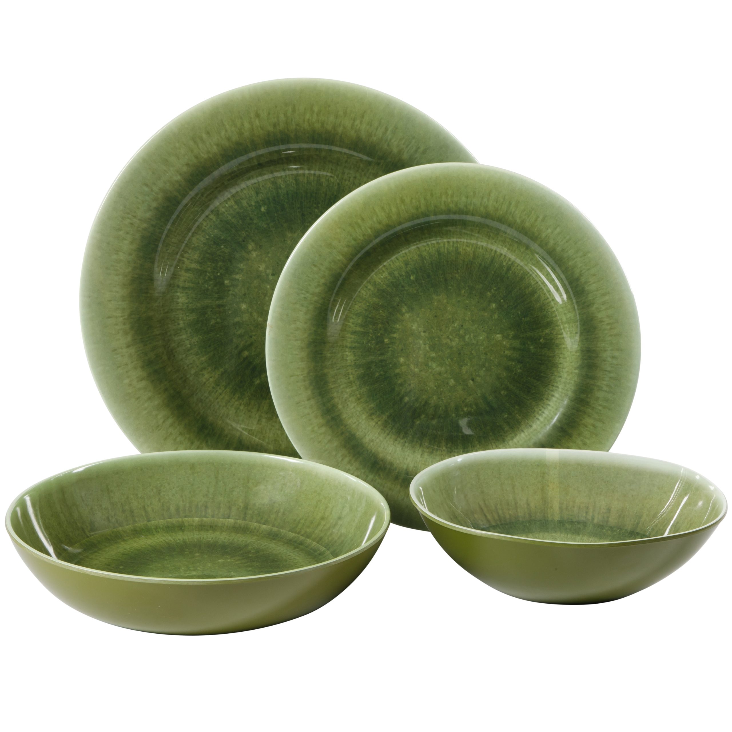 Gibson Home Casper Court 16-Piece Melamine Dinnerware Set – Reactive Glaze Look Plates and Bowls, Service for 4 – Top Rack Dishwasher Safe Everyday Dining Set - Image 7