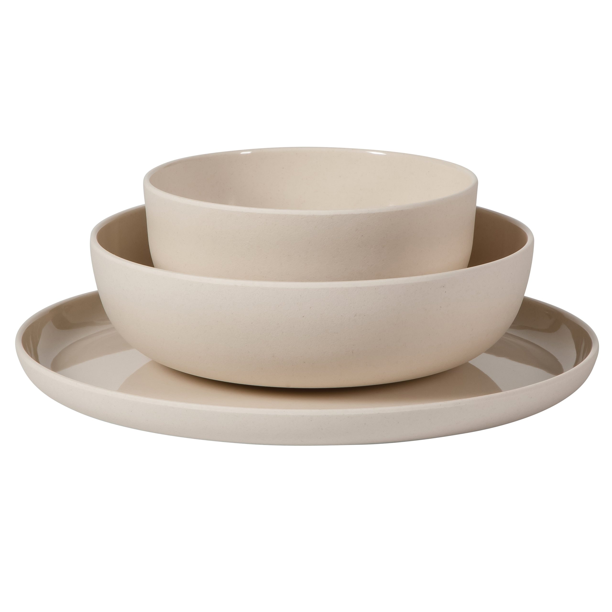 Gibson Home Candy Skies 12 Piece Unbreakable Wheat Straw Melamine Plates and Bowls Dinnerware Set - Outdoor, Camping, & Everyday Use - Matte Exterior/Shiny Interior - Image 7