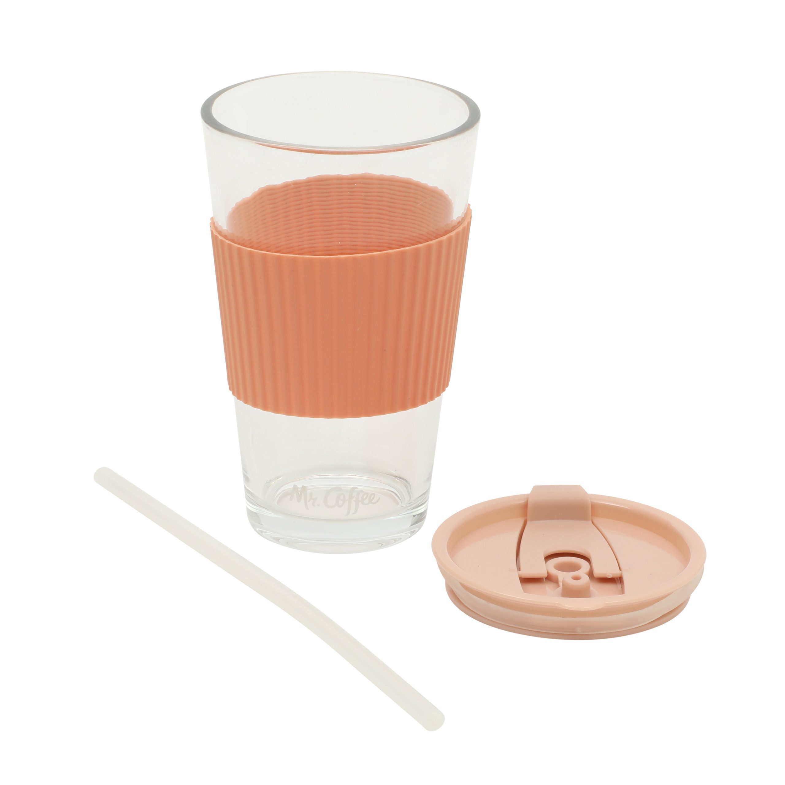 Mr. Coffee Sip Savvy 4-Pack 15oz Glass Tumblers with Lids and Straws – Reusable Iced Coffee Cups – Dishwasher Safe – To-Go Drinkware Water Glasses - Image 10