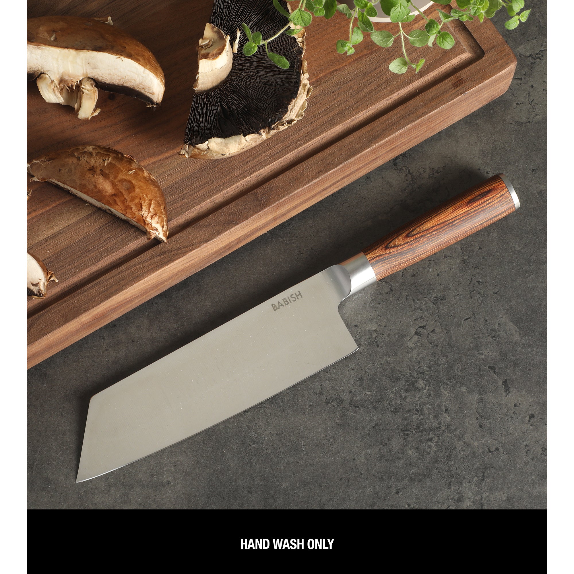 Babish 7.5-Inch Clef Knife – High-Carbon 1.4116 German Steel Kitchen Knife with Pakka Wood Handle, Chef & Cleaver Hybrid for Chopping, Slicing & Prep, Full-Tang, Razor Sharp, Ergonomic Design - Image 11
