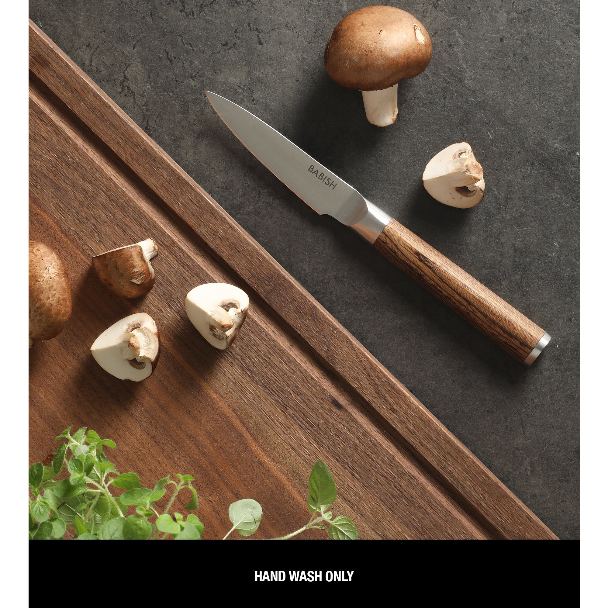 Babish 1.4116 German Stainless Steel Paring Knife with Pakka Wood Handle – 3.5-Inch Precision Kitchen Knife for Peeling, Trimming & Prep Work, Full-Tang Blade - Image 11