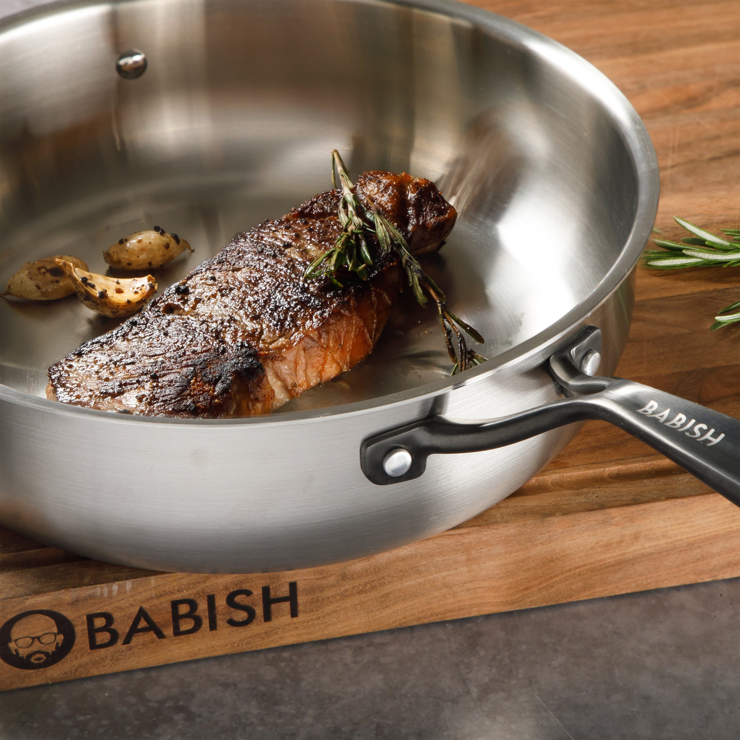Babish 10-Piece Professional Tri-Ply Non-Toxic Pots and Pans Cookware Set – Durable, Even Heat Distribution - Image 5
