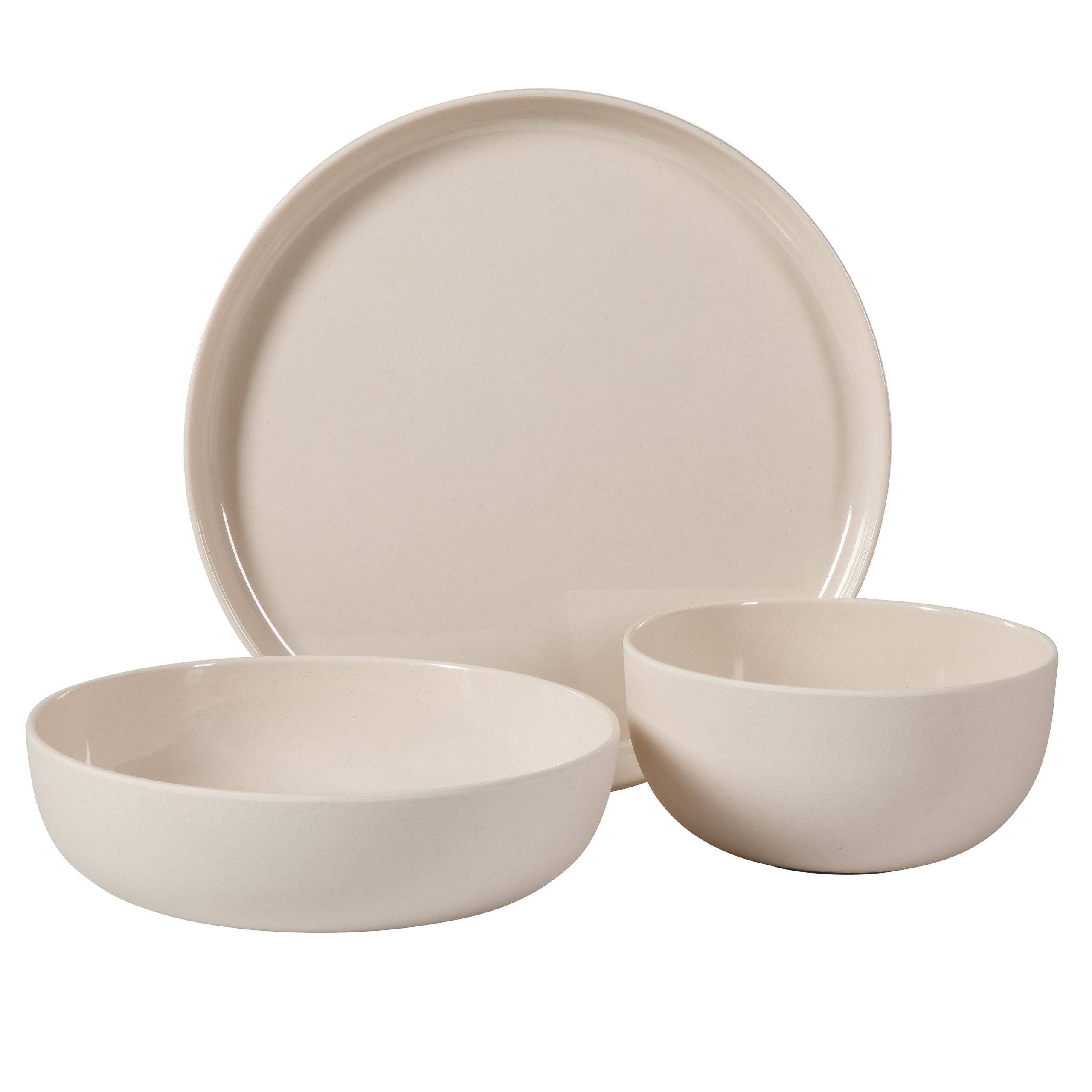 Gibson Home Candy Skies 12 Piece Unbreakable Wheat Straw Melamine Plates and Bowls Dinnerware Set - Outdoor, Camping, & Everyday Use - Matte Exterior/Shiny Interior - Image 5