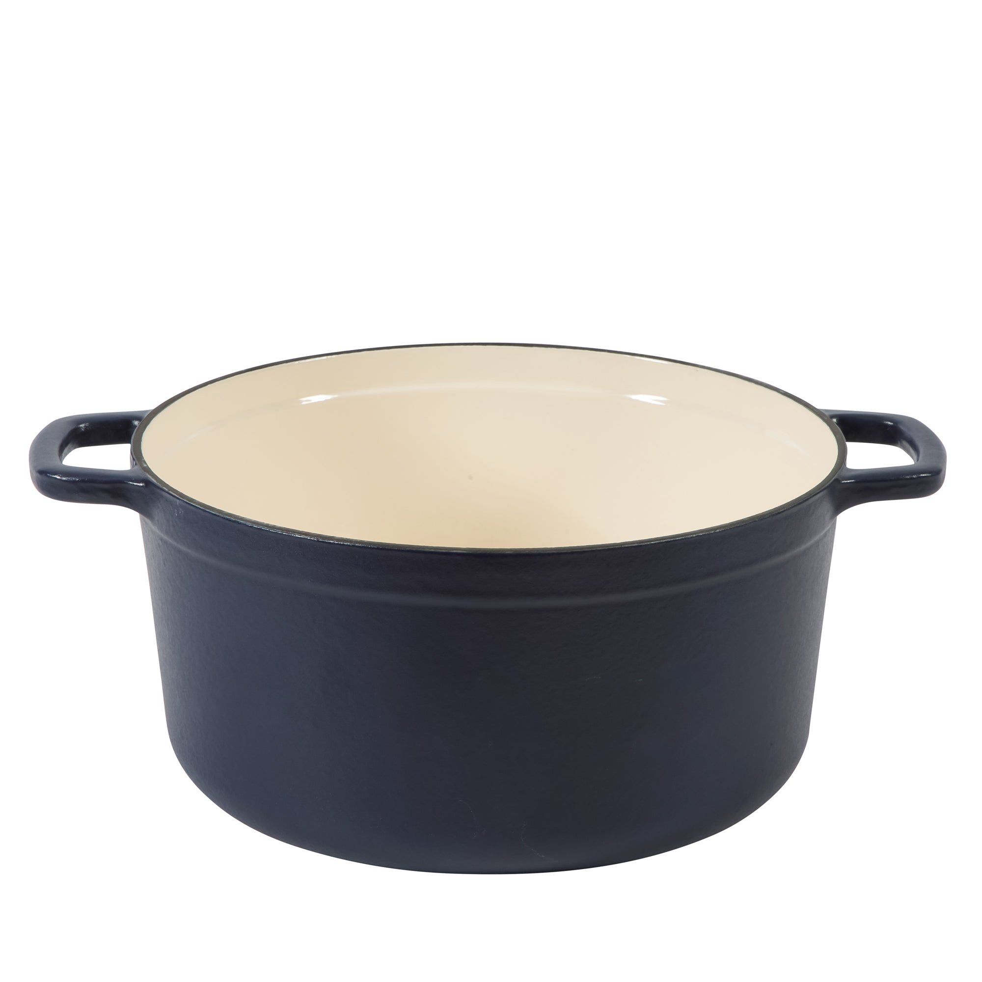 Sur La Table Kitchen Essentials 4-Piece Enameled Cast Iron Stackable Cookware Set, 5.3 Qt Dutch Oven with Lid, Braiser & Grill Pan, Navy Blue, Gold Knob Oven Safe to 500°F, Induction Compatible - Image 6
