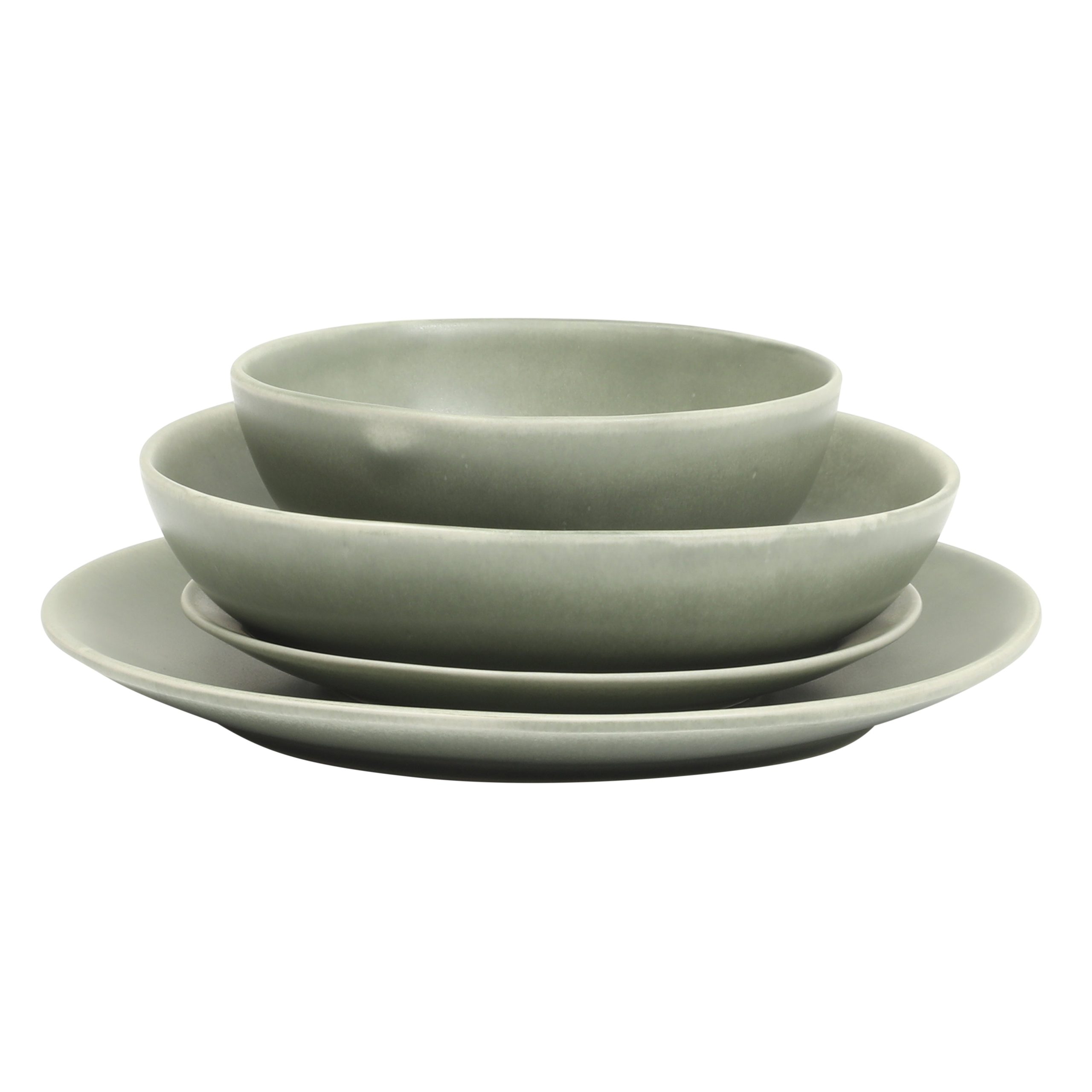 Gibson Elite Zion Mist 16 Piece Stoneware Reactive Glaze (Service for 4) Ceramic Plates and Bowls Modern Organic Dinnerware Set - Image 14