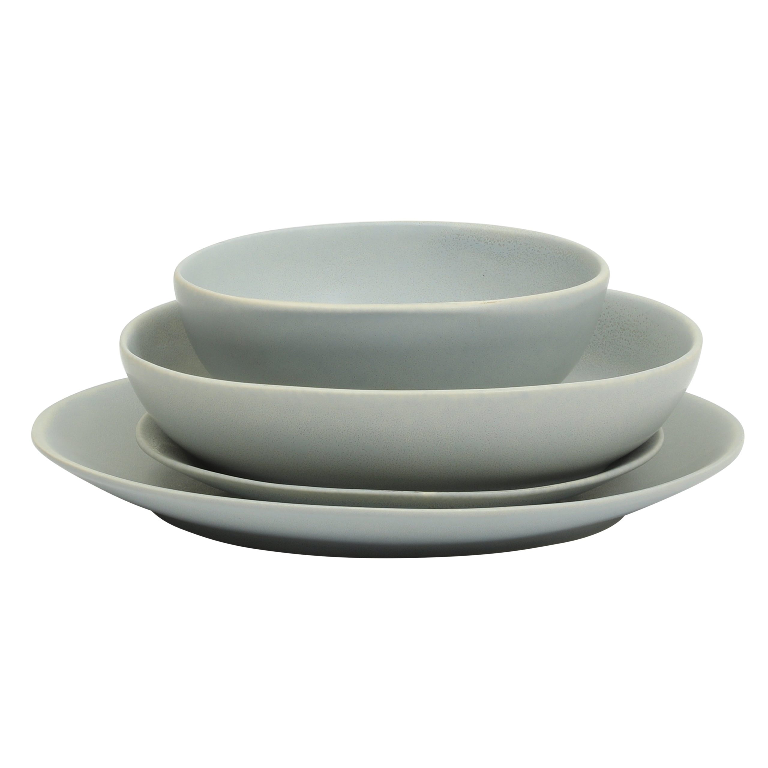 Gibson Elite Zion Mist 16 Piece Stoneware Reactive Glaze (Service for 4) Ceramic Plates and Bowls Modern Organic Dinnerware Set - Image 7