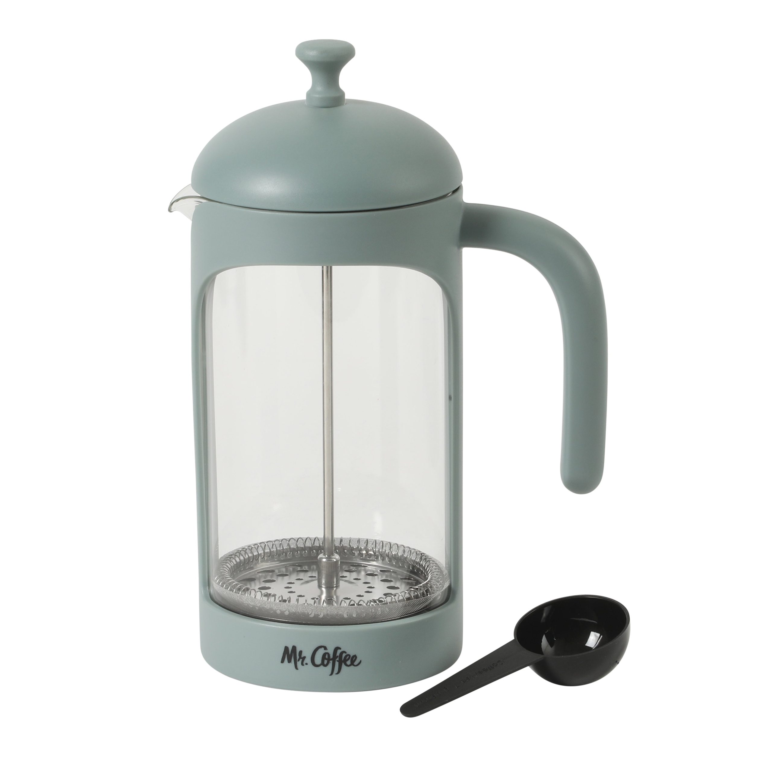 Mr. Coffee Retro Brew French Press Coffee Maker, 31 oz. Glass Carafe with High Heat Resistant Durable Borosilicate Glass & Colorful Frame and Plunger, Includes Coffee Scoop - Image 11