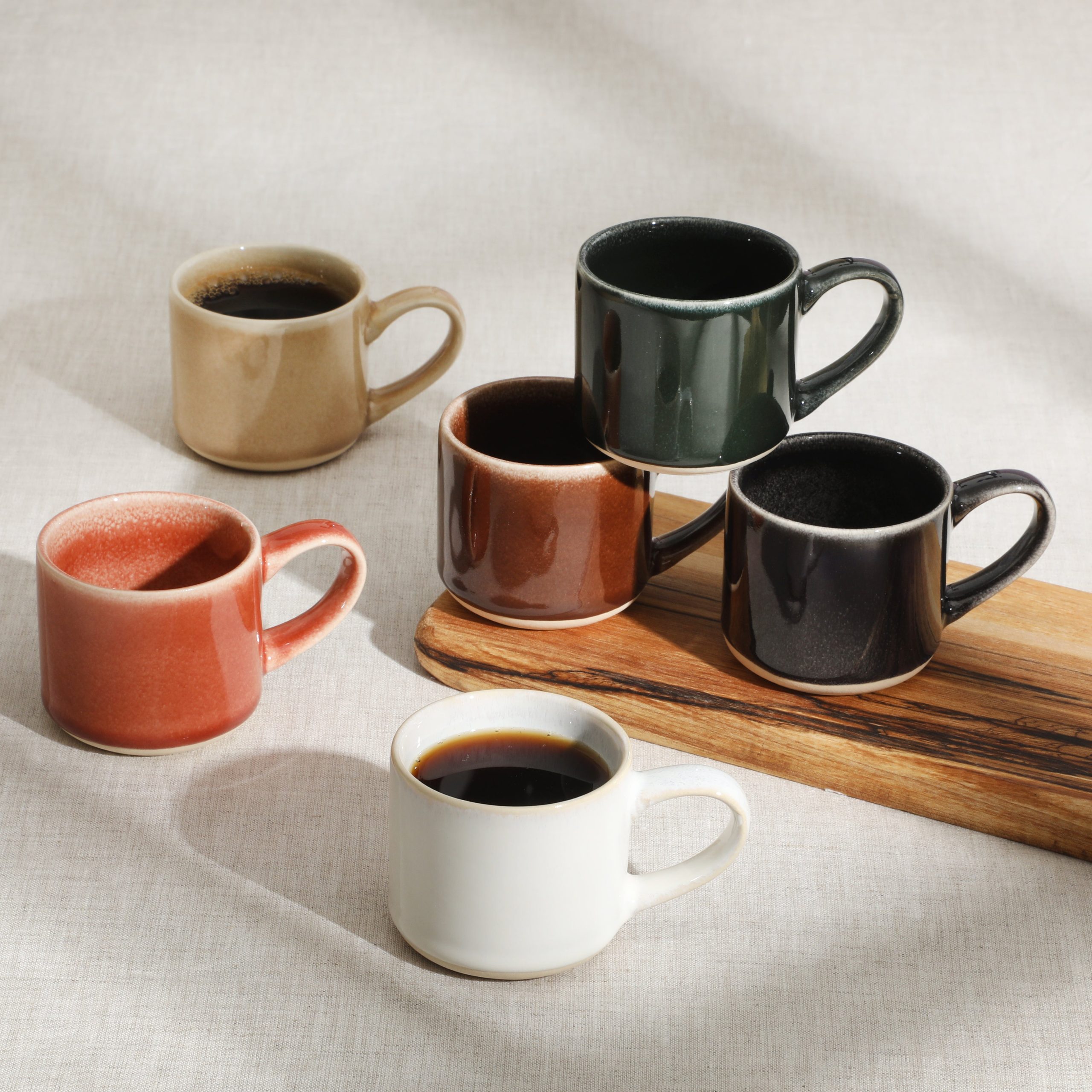 Mr. Coffee Espresso Whims 4-ounce Reactive Glaze Espresso Cup Set of 6 - Image 2